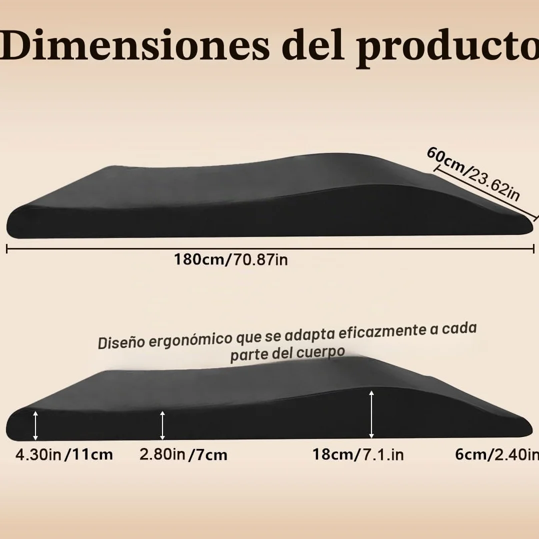 Colchón ergonómico 180 x 60 cm Espuma de Alta Densidad para Cama de Masaje SPA