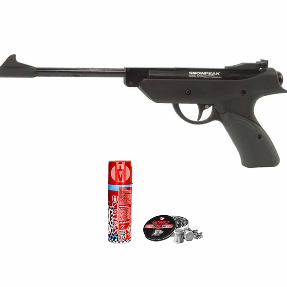 Pistola de Muelle SP500 | Arma de Aire comprimido y balines Calibre 5,5mm + Aceite y munición…