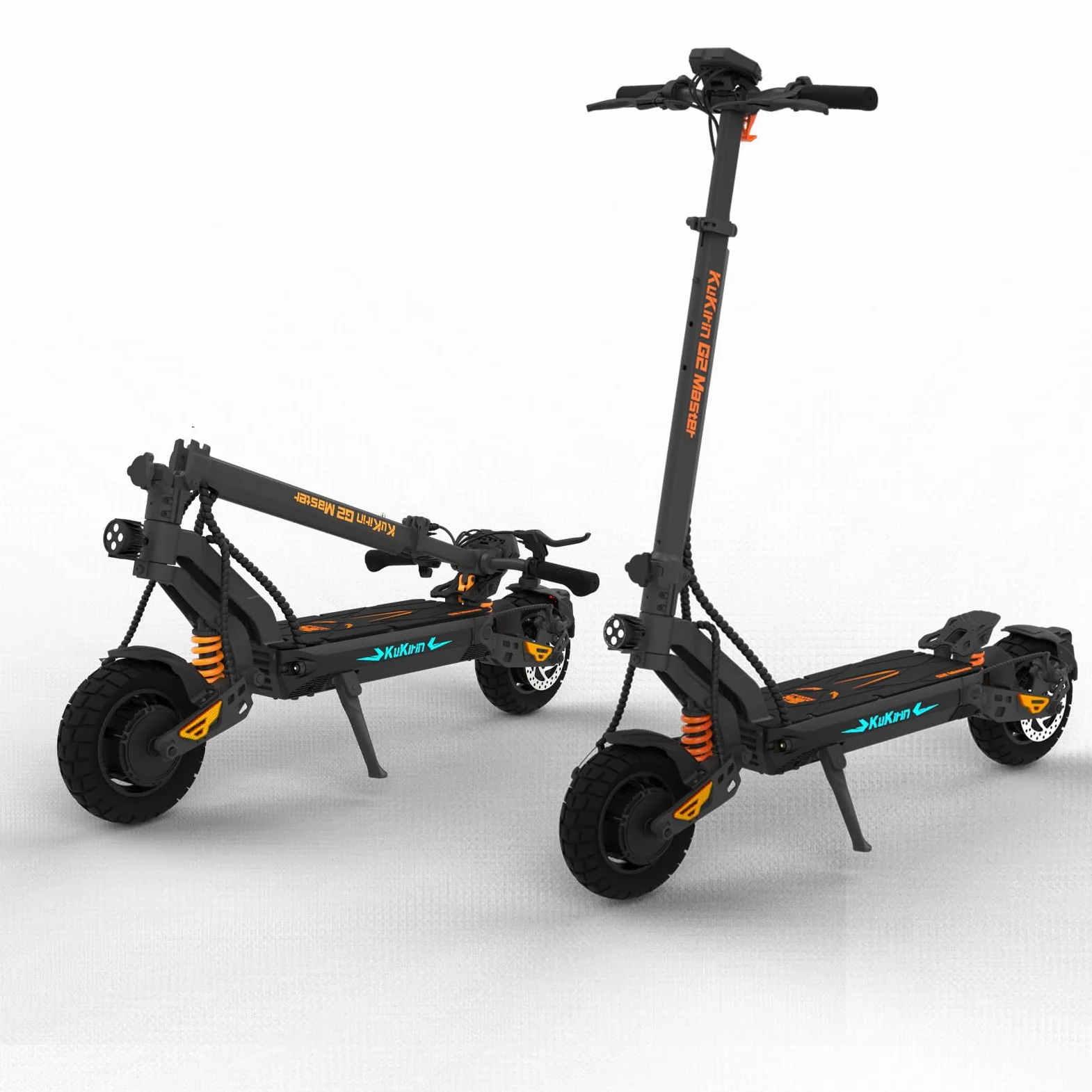 KuKirin G2 Master Patinete Eléctrico Adultos 52V 20.8Ah hasta 70km Autonomía, Doble Motor, Suspensión Hidráulica, Pantalla LCD, Plegable, IP54, 120kg