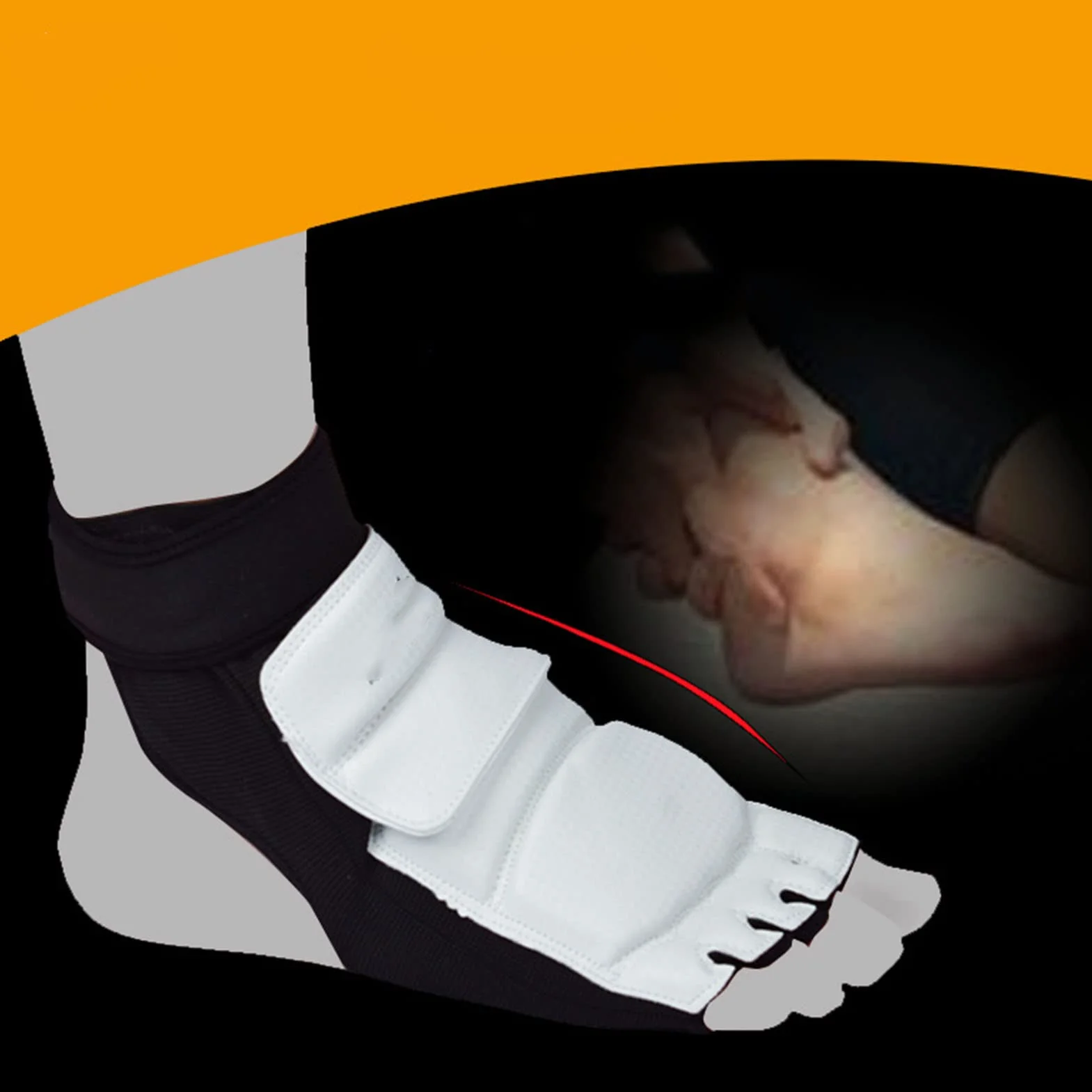 Protector de Pie de Taekwondo, Transpirable, Cómodo, Karate, Boxeo, Sparring, Protector de Pie con Antideslizante para Entrenamiento