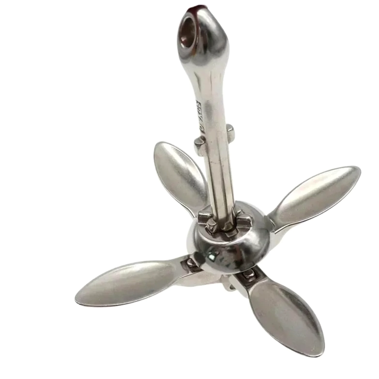 Ancla de atraque plegable for embarcaciones de 1,5 kg/0,7 kg,para lanchas rápidas, botes inflables(1.5kg Silver)
