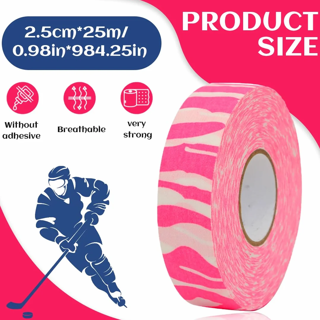 NHQ Cinta de Hockey,Cinta de Palo de Hockey,Cinta Adhesiva de Camuflaje para Raquetas de Tenis,Cinta Antideslizante y Autoadhesiva para Hockey Sobre Hierba,2,5 Cm*25 M