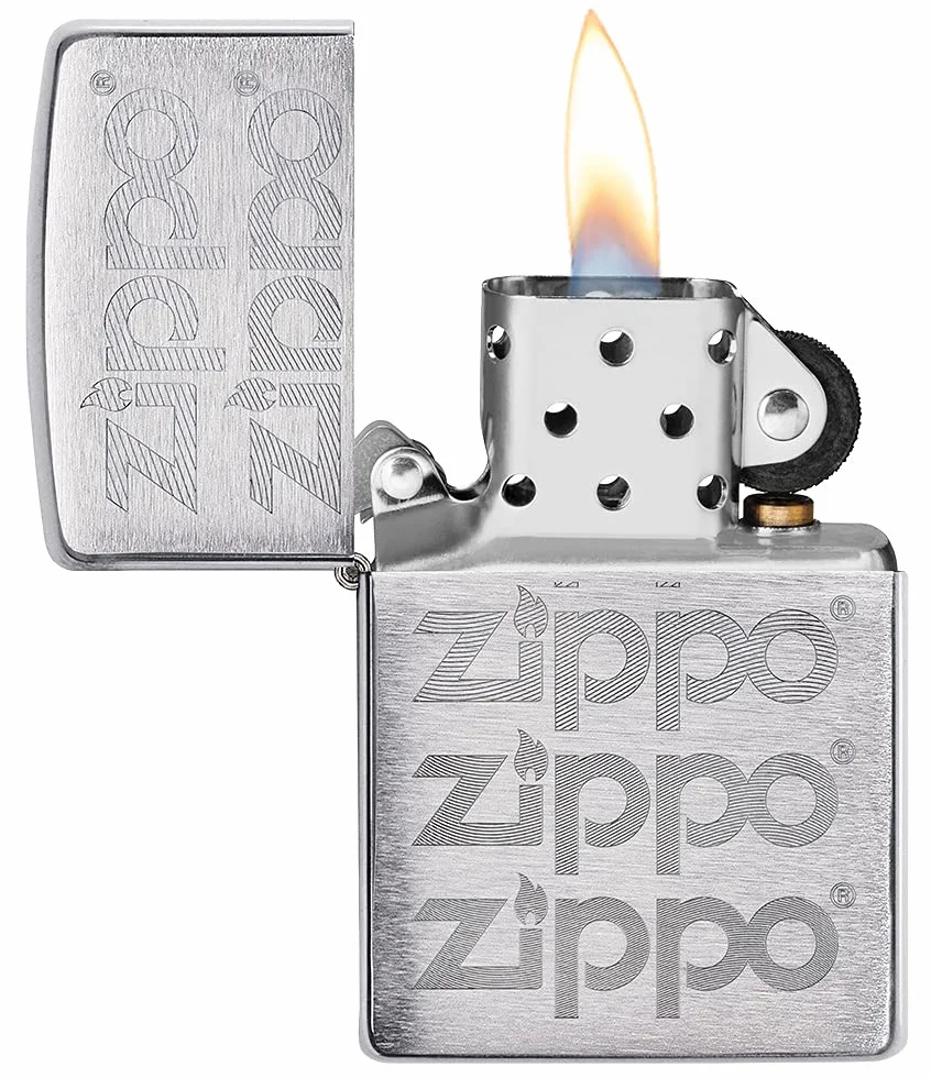 Zippo Encendedor a Prueba de Viento Recargable Cromo Cepillado