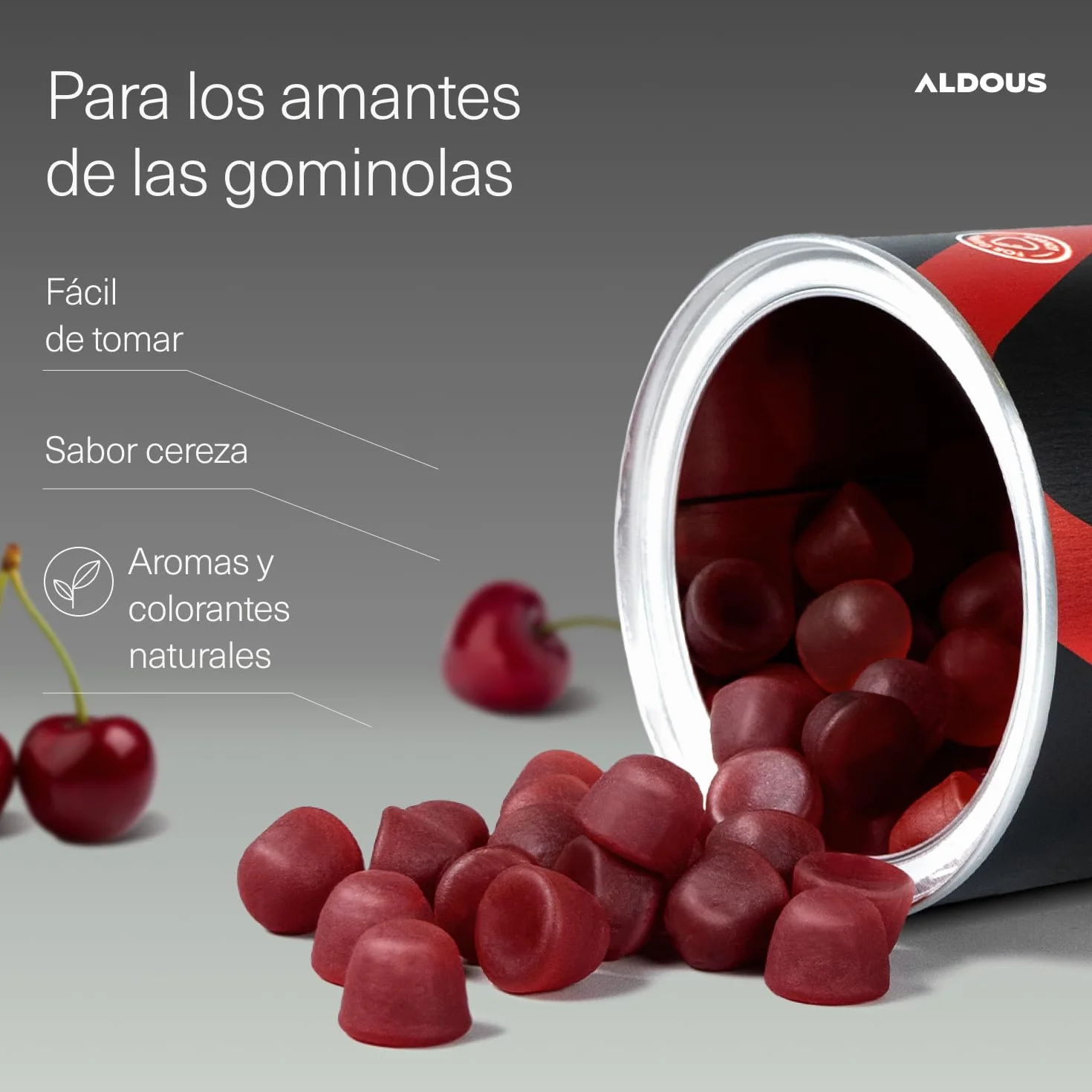 ALDOUS Ashwagandha KSM-66 Gominolas 120 Gummies sabor Cereza Relajación Natural