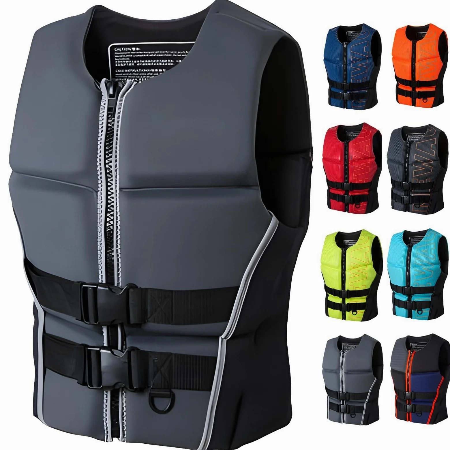 Chaleco de Kayak Premium con Cremallera Ajustable y Cinturón | Chaleco de Kayak PFD for Navegación, Pesca, Surf, Deportes Acuáticos for Adultos y Niños