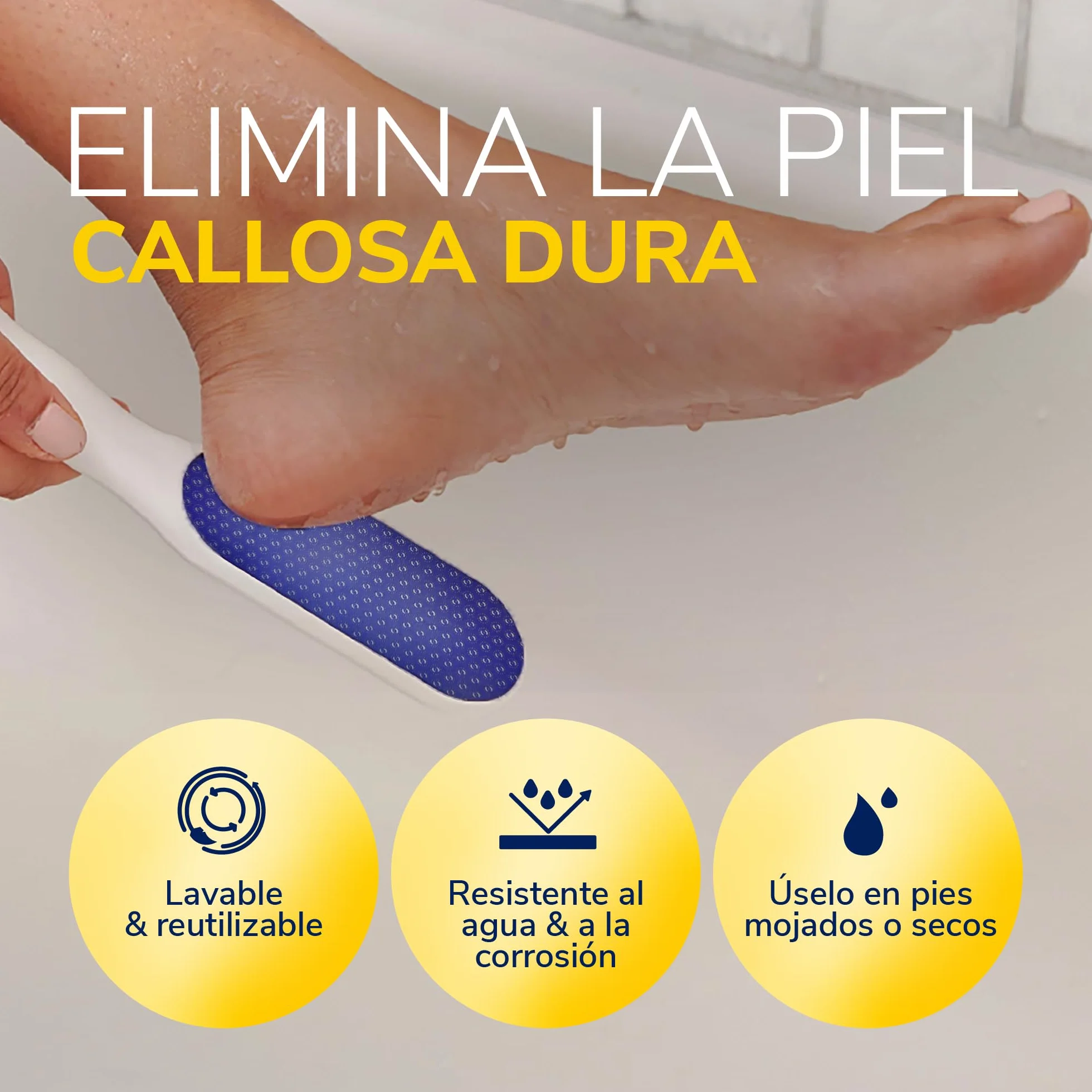 Scholl Lima Manual Nano Cristal Para Pies - Elimina durezas y callosidades - Lavable y reutilizable - 1 unidad