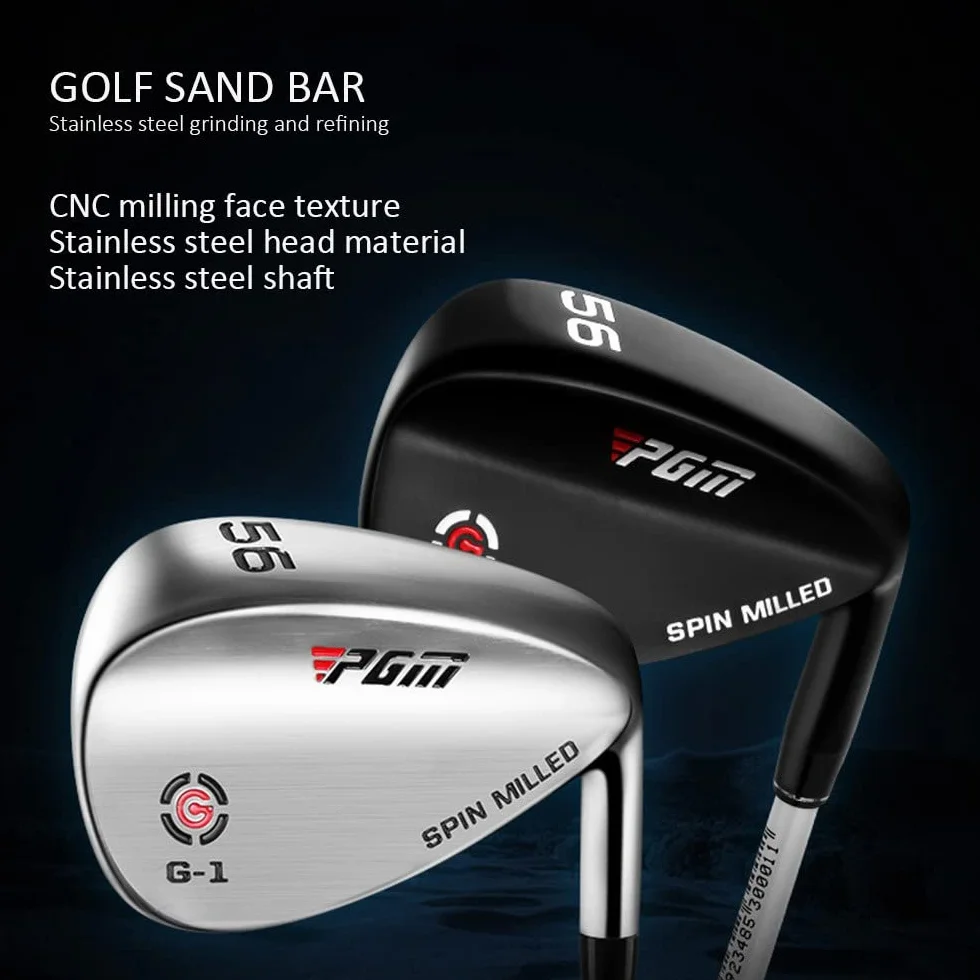 Palos de Golf Cuñas de Arena Loft 50-62 Grados Control de Distancia Cuña de Golf (56 Grados, Negro)