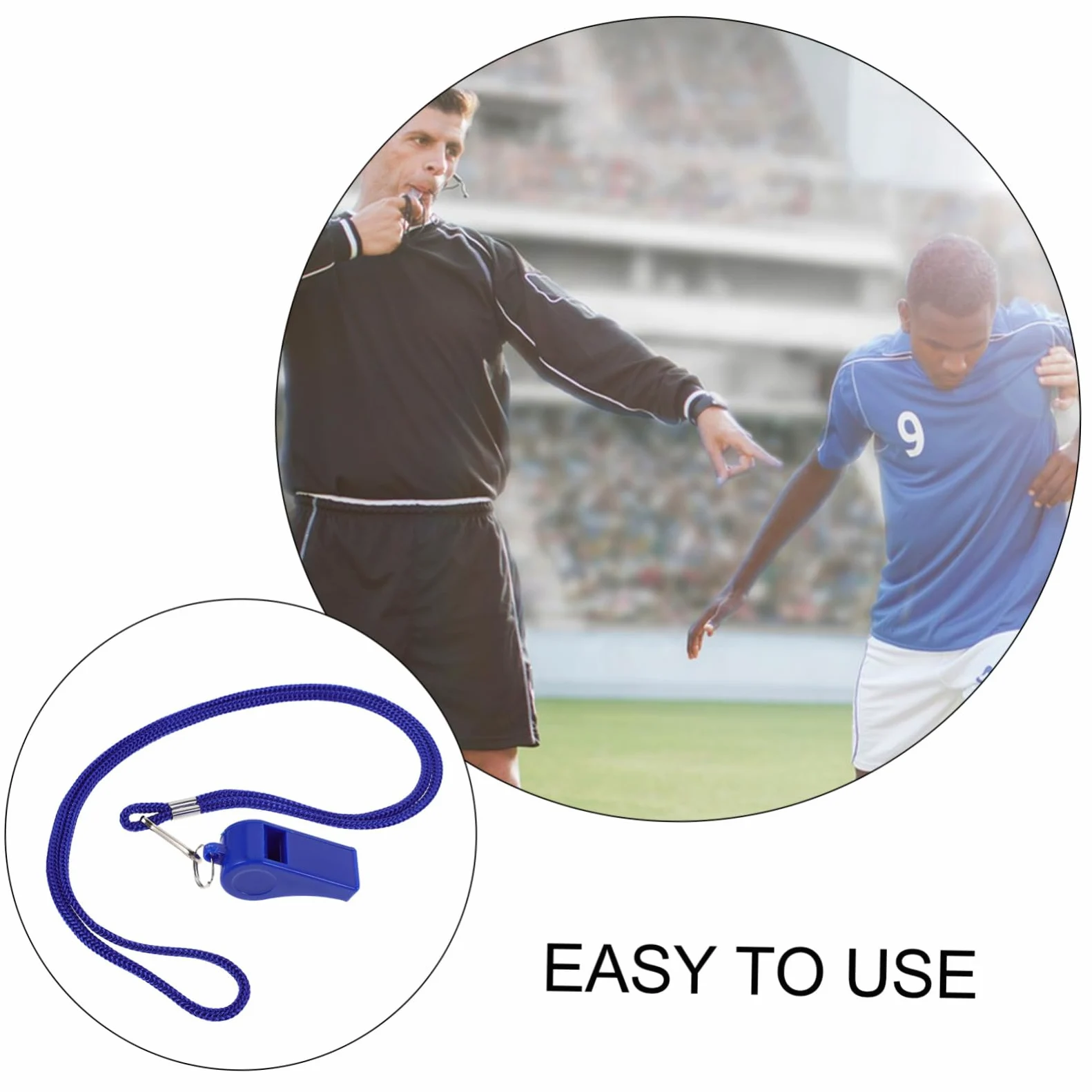 Alipis 36 Piezas Silbatos de Emergencia con Cordón Azul Sonido Fuerte y Nítido Silbato para Actividades al Aire para Senderismo Camping Fútbol y Baloncesto