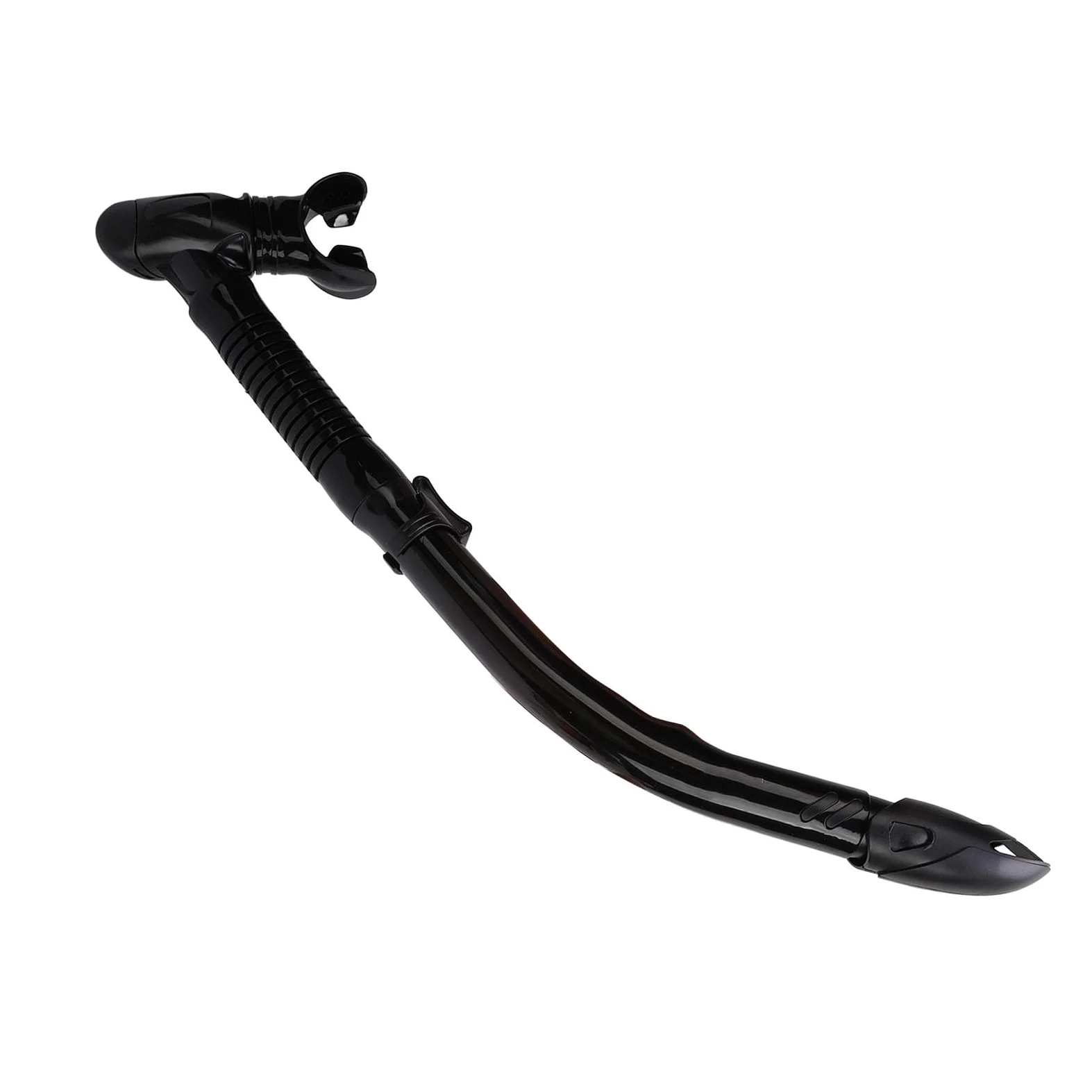 Tubo de Respiración de Buceo Semiseco de Silicona ABS con Válvula de Exhalación para Natación y Snorkel