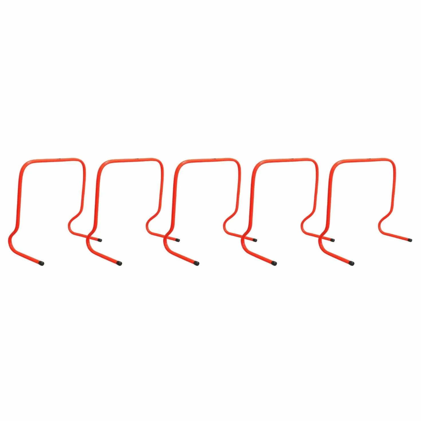 Set de 5 Vallas de Entrenamiento, Naranja, PVC Alta Resistencia, 50 cm Altura, para Coordinación y Velocidad, Uso Escolar y Atletismo