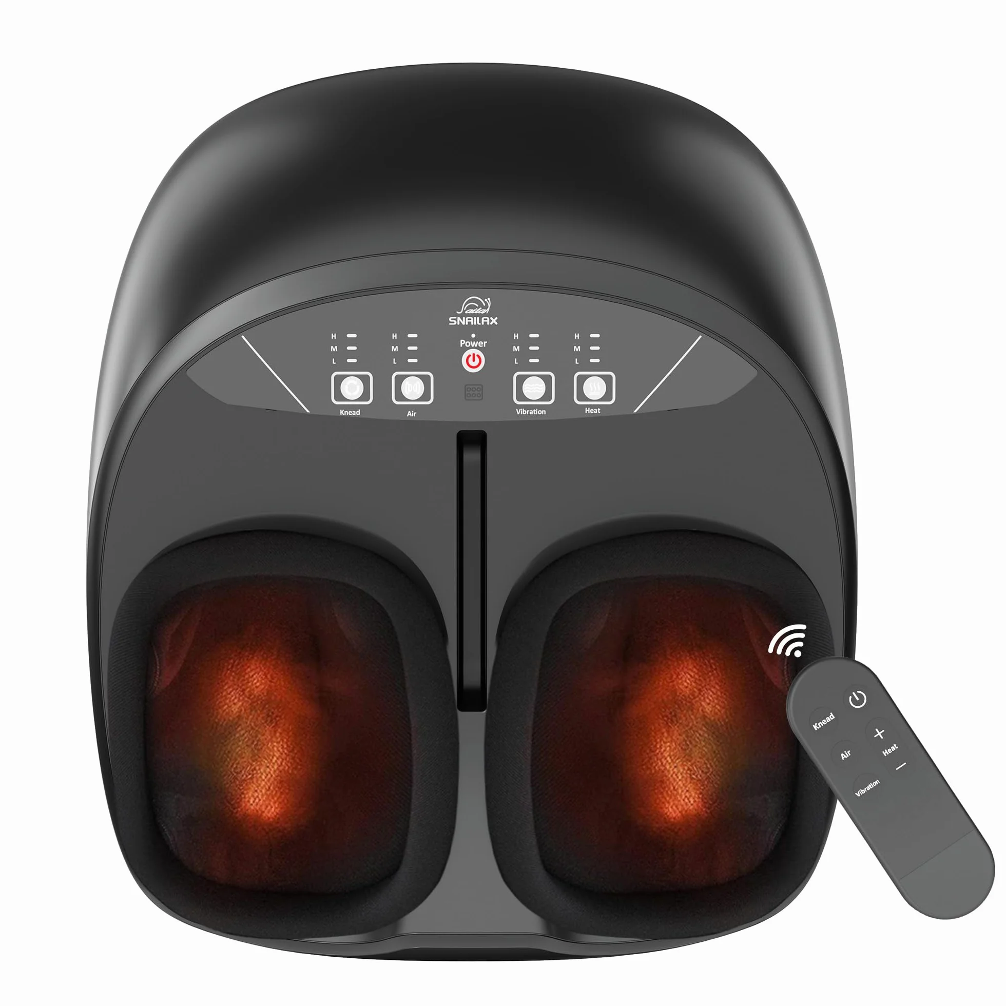 Snailax Masajeador de pies Shiatsu con calor y compresión, eléctrico con mando a distancia
