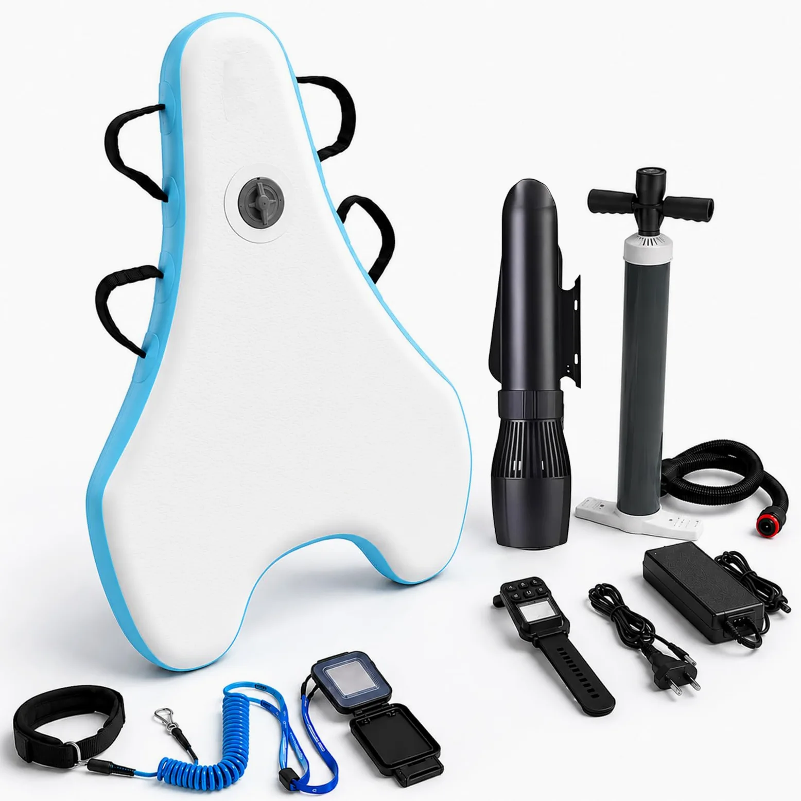 Tabla de Surf Eléctrica Y Scooter Subacuático 2 En 1, Tabla de Bodyboard Inflable para Adultos, Motor Sup 500w/700w, 3-7 Km/H, 40-130 Min, Modo Dual para Principiantes Y Profesionales 500W10A