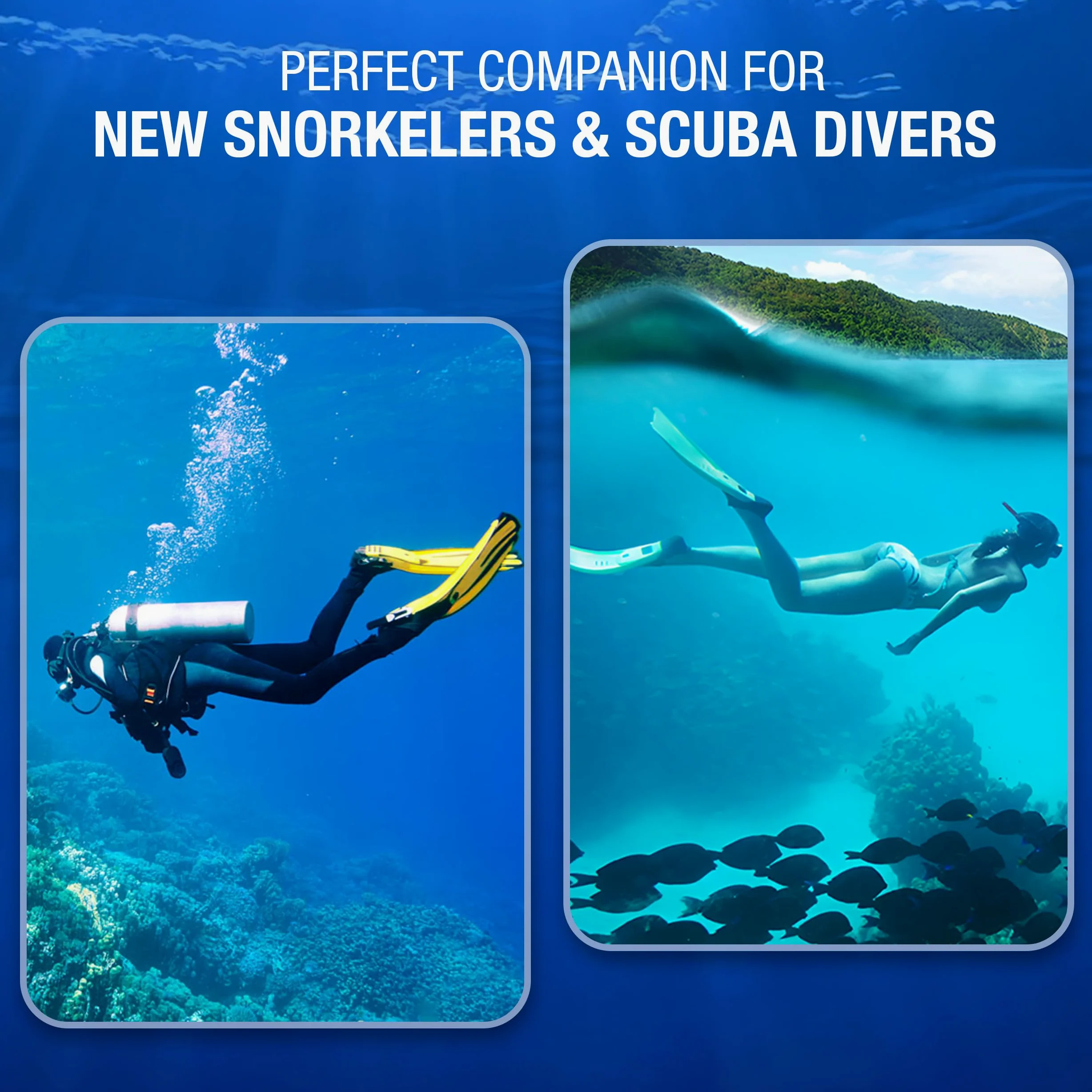 Kraken Aquatics Snorkel máscara de buceo con silicona falda y correa para el buceo, snorkel y apnea