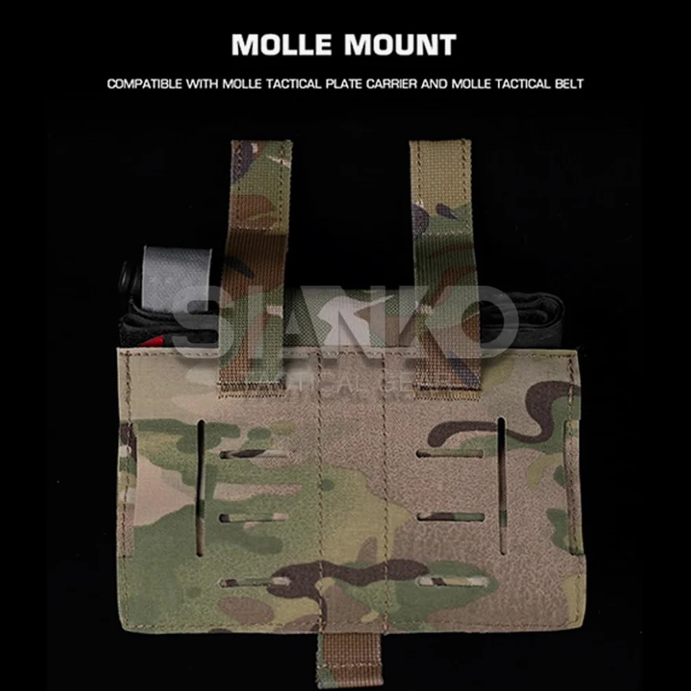 Bolsa táctica para exteriores Molle IFAK/kit de primeros auxilios médicos/liberación rápida elástica ajustable EMT bolsa para caza, airsoft, camping, ciclismo, senderismo