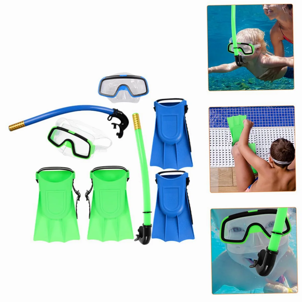 ULTECHNOVO Gafas de Buceo para Snorkel Portátil Equipo de Snorkel Compacto Gafas de Buceo Protector Nasal para Nadar Playa
