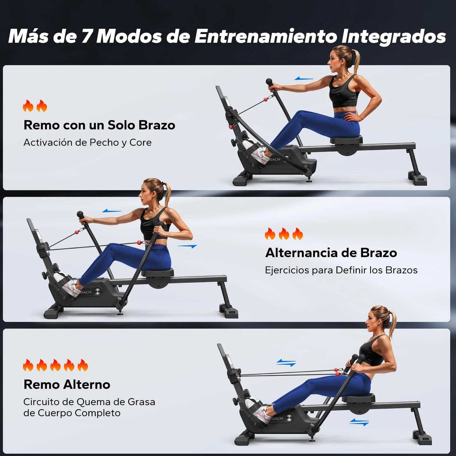 MERACH Máquina de Remo para casa con Exclusiva Tarjeta interactiva y Juegos, Aspecto Similar al tiburón, Experiencia de Remo intensa, Ahorra Espacio, Adecuada para Entrenamiento de Cuerpo Entero