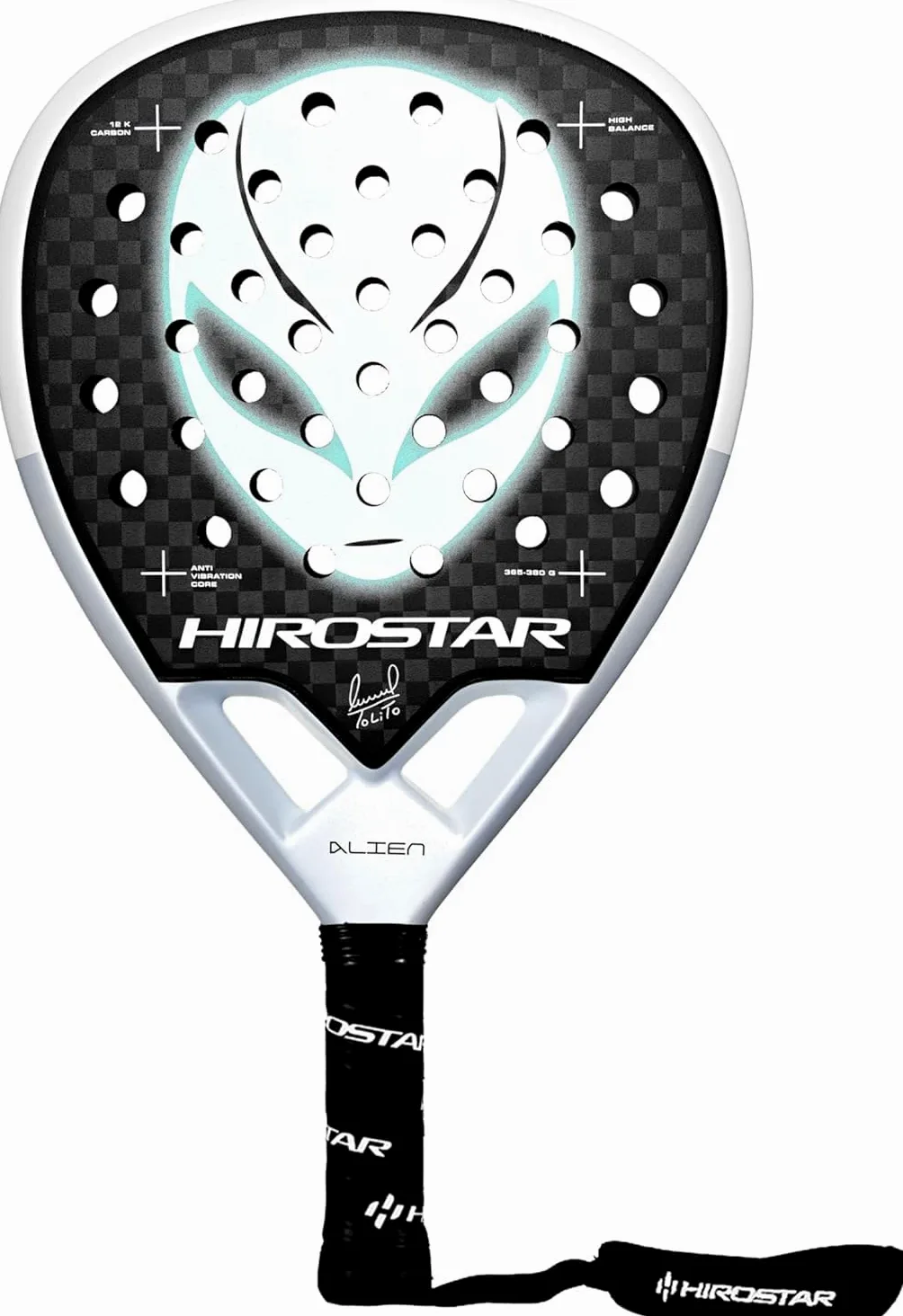 Alien 2025 | Pala Padel Profesional, Forma de Diamante, 100% Carbono | Carbono 24K, Raqueta Padel con Balance Medio/Alto | Peso 365g - 380g