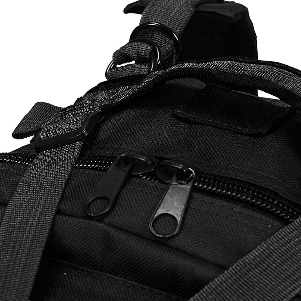 Mochila estilo ejército 50L negro para exterior, senderismo, viajes, escuela, trabajo, ocio, deportes, trekking, bicicleta, equipaje de mano, impermeable, antirrobo, mujer, hombre, niños