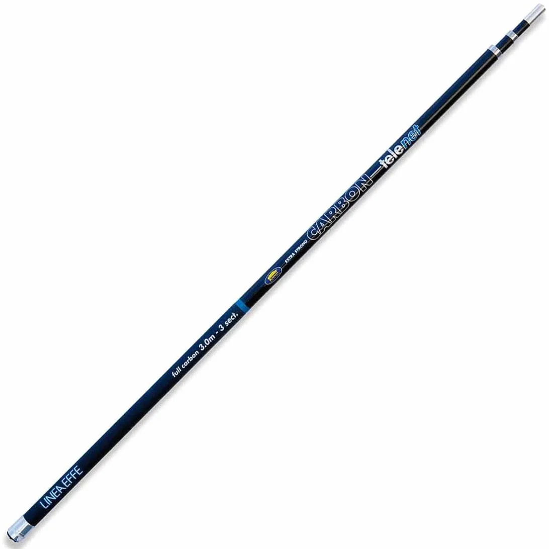 Lineaffe - Red de aterrizaje de carbono completo de 6 m con mango de 6 secciones para pesca de carpas