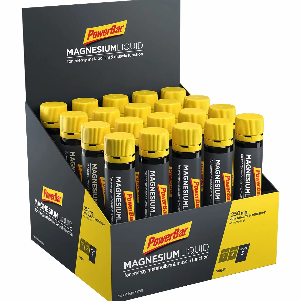 PowerBar Magnesium Liquid Ampollas 20X25ml Suplemento Magnesio 250mg