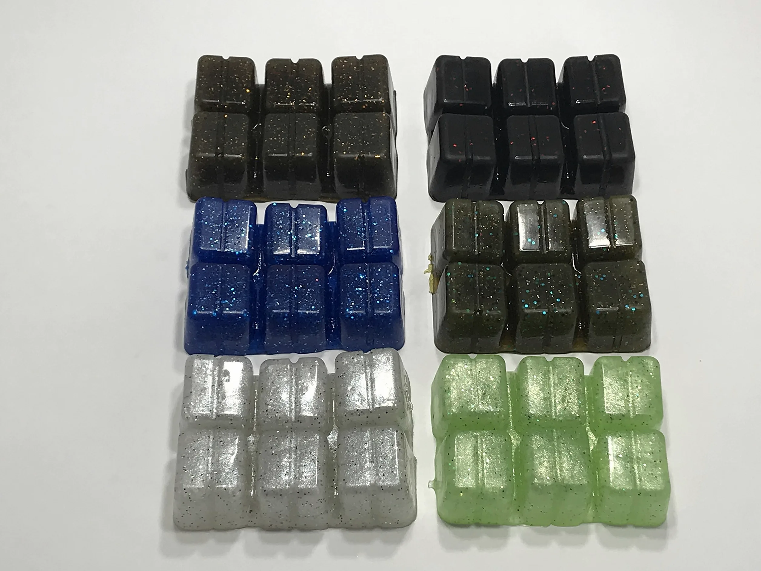 Fusion X Fishing Juego de 6 cubos de plástico para hacer señuelos de pesca, más de 16 onzas (1 pinta), resina total