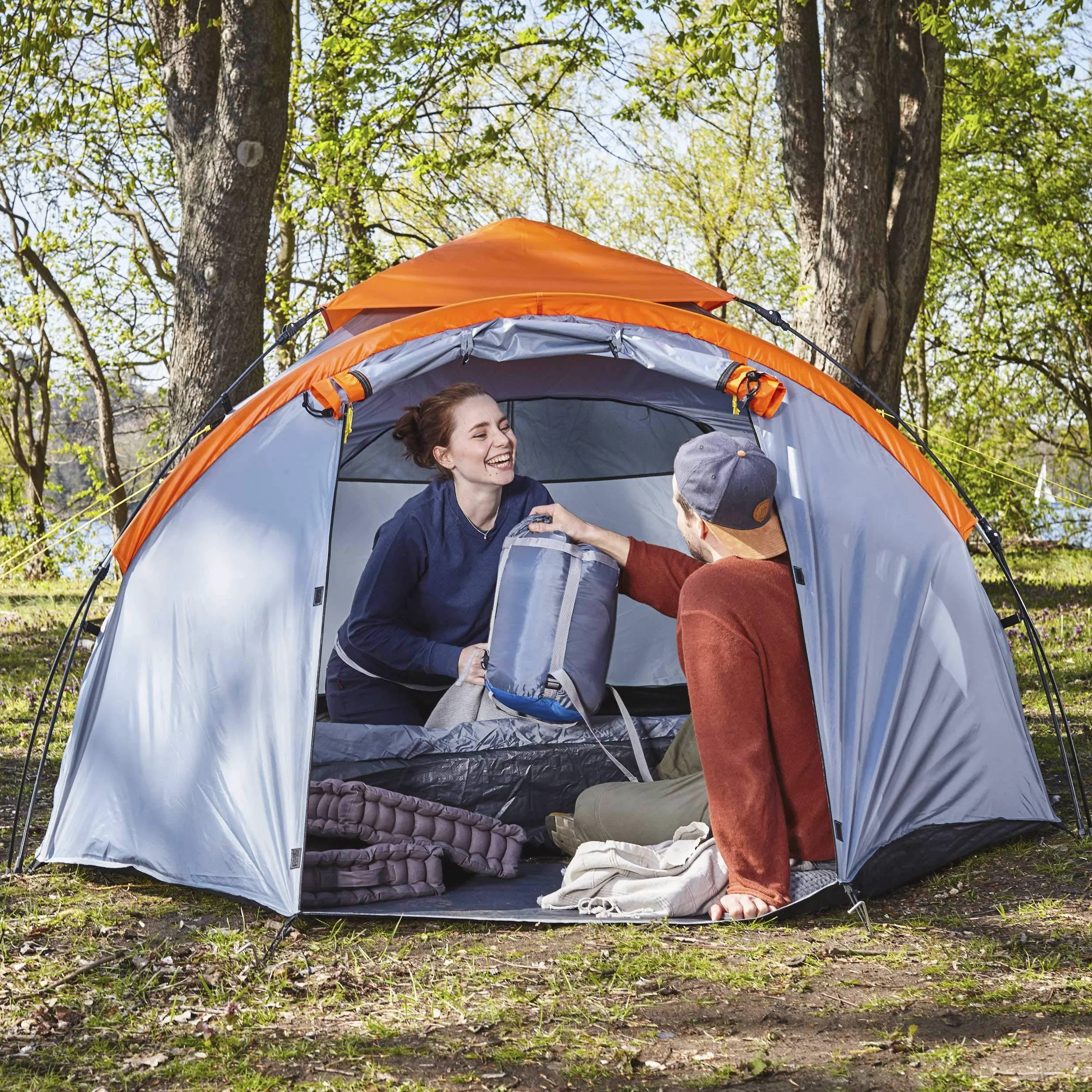 Lumaland Where Tomorrow Pop Up Tienda Inflable | Tienda Familiar 3-4 Personas | 210x210x120 cm | Impermeable y Resistente al Viento | Camping, Festival, Viajes, Playa | Ultraligera y Resistente