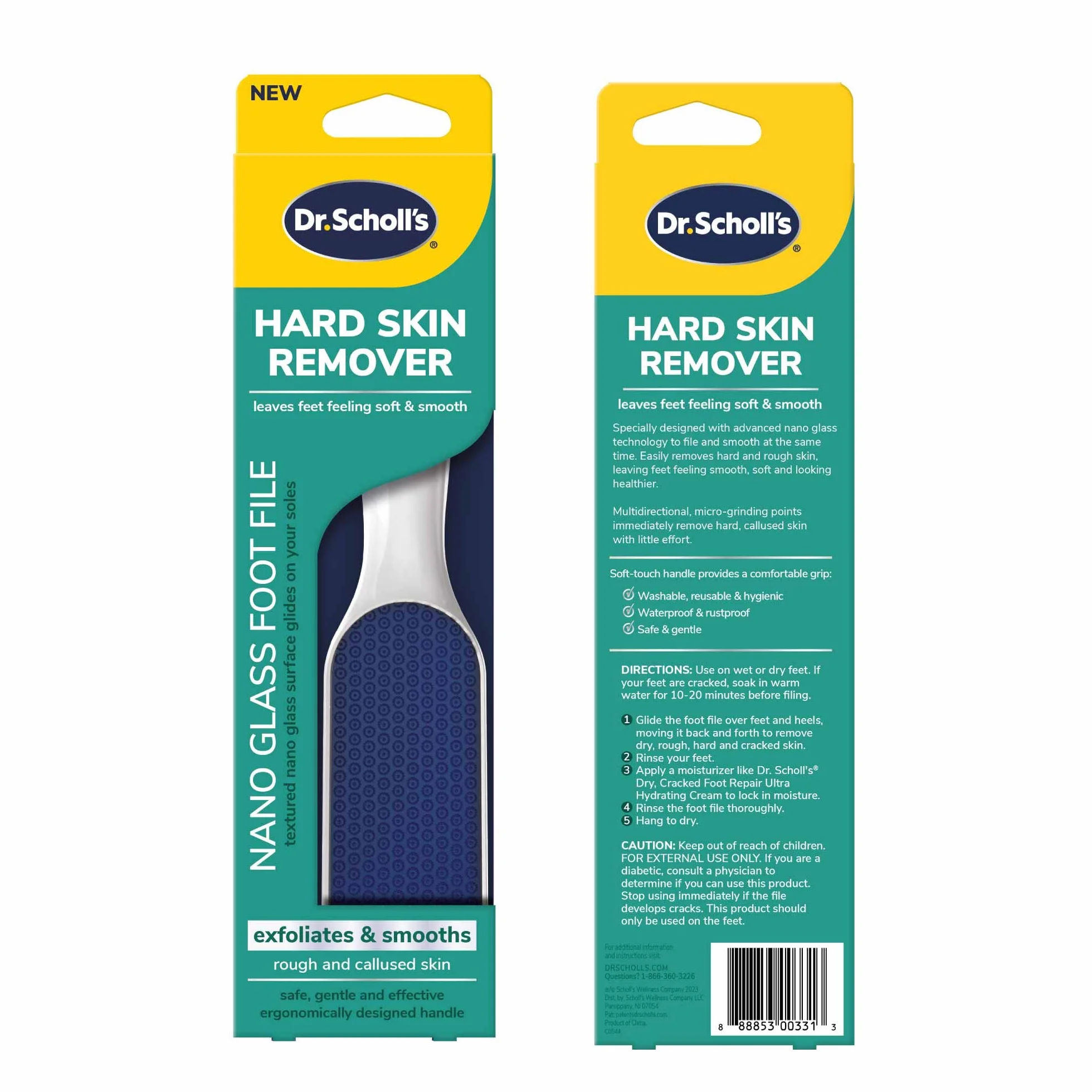 Dr. Scholl's lima de pie de nano cristal removedor de callos piel dura pedicura