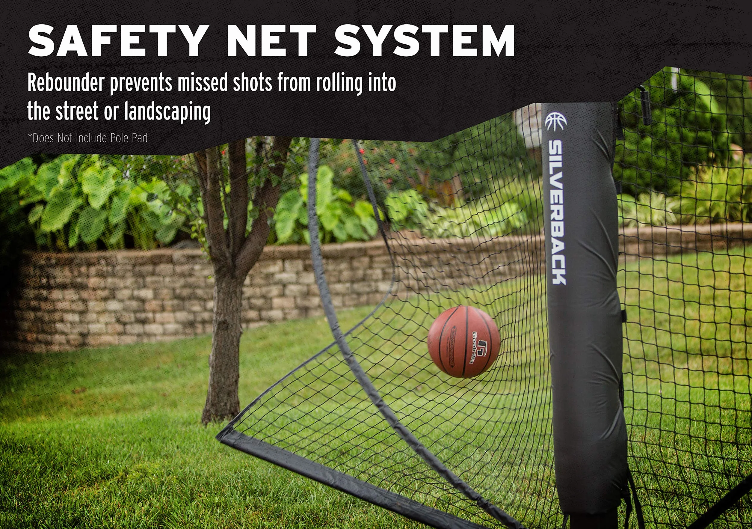 Basketball Yard Guard Defensive Net System Rebounder with Foldable