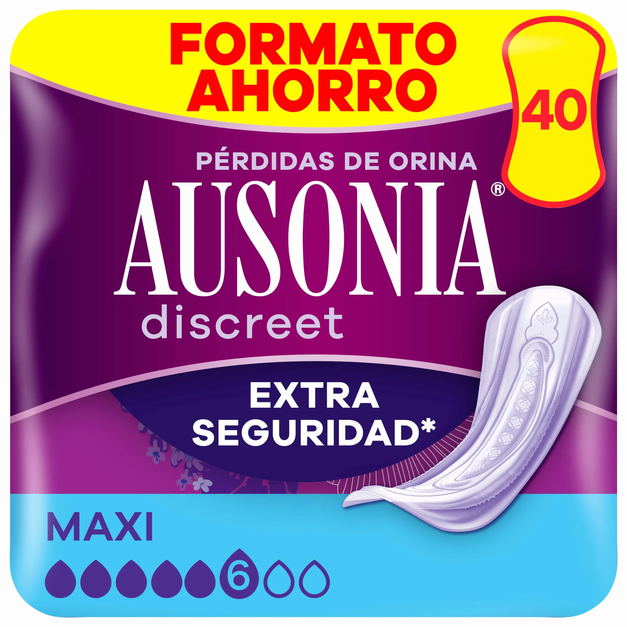 Ausonia Discreet Compresas Maxi Pack 40 Para Pérdidas De Orina Mujer Extra Segura