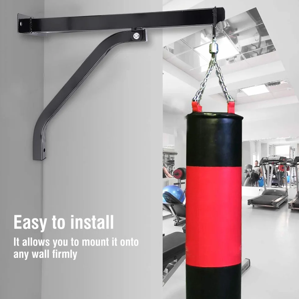 lyrlody Soporte de Pared para Saco de Boxeo, Acero Resistente, Carga Máxima 100 Kg, Fácil Instalación