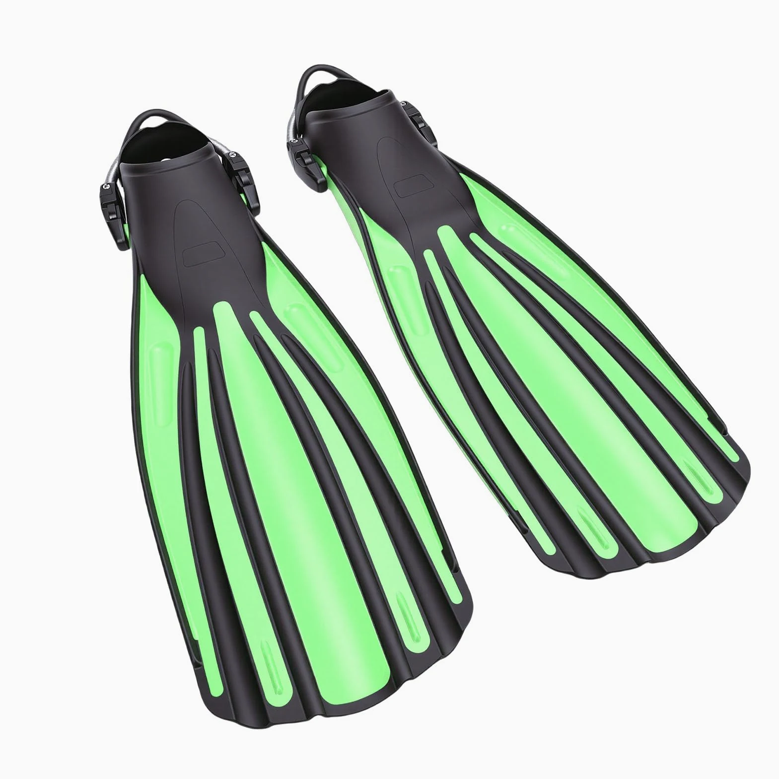 SUNGOOYUE Aletas de Buceo Ajustables Aletas de Snorkel de Natación de Buceo Profundo Profesionales Goma Termoplástica con Bolsillo Completo Ajustable para los Pies para