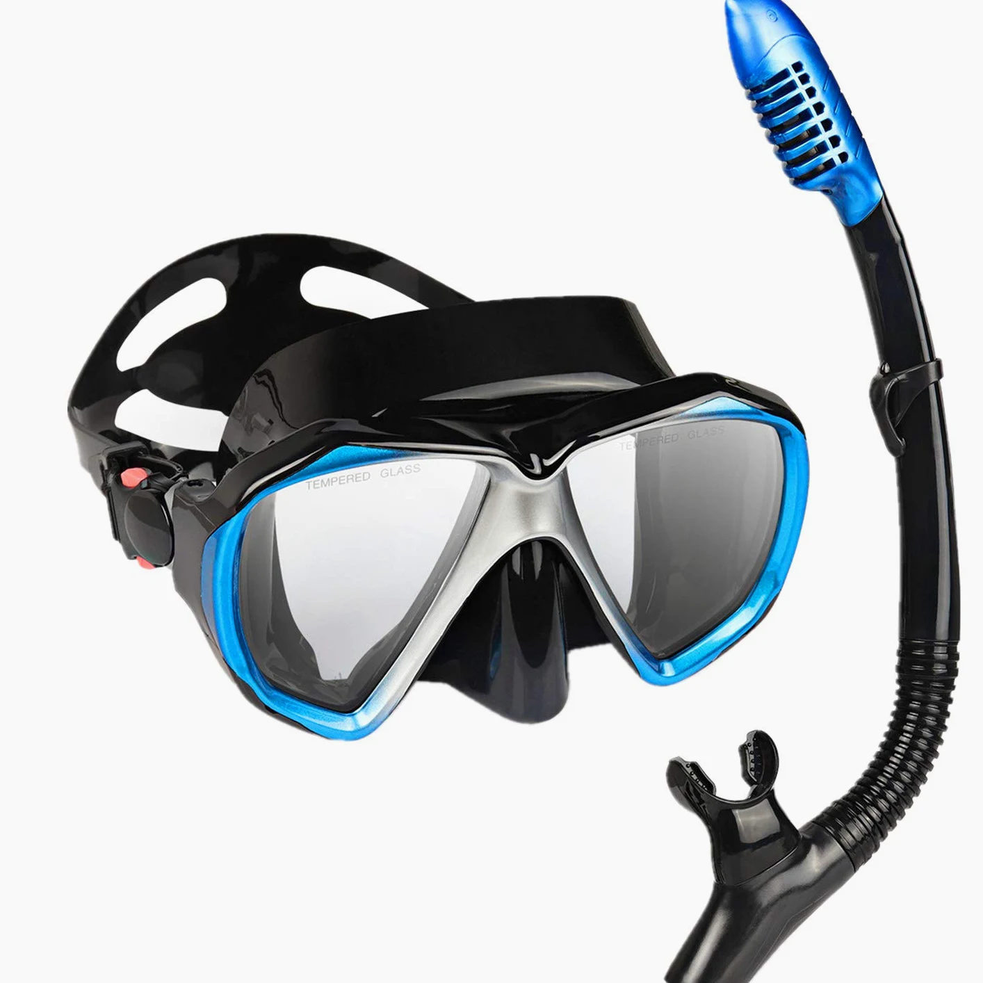 Máscara de Buceo, 180°View HD Máscara de Snorkeling/Buceo, Gafas de Buceo y antifugas, Juego de Buceo para Adultos y niños