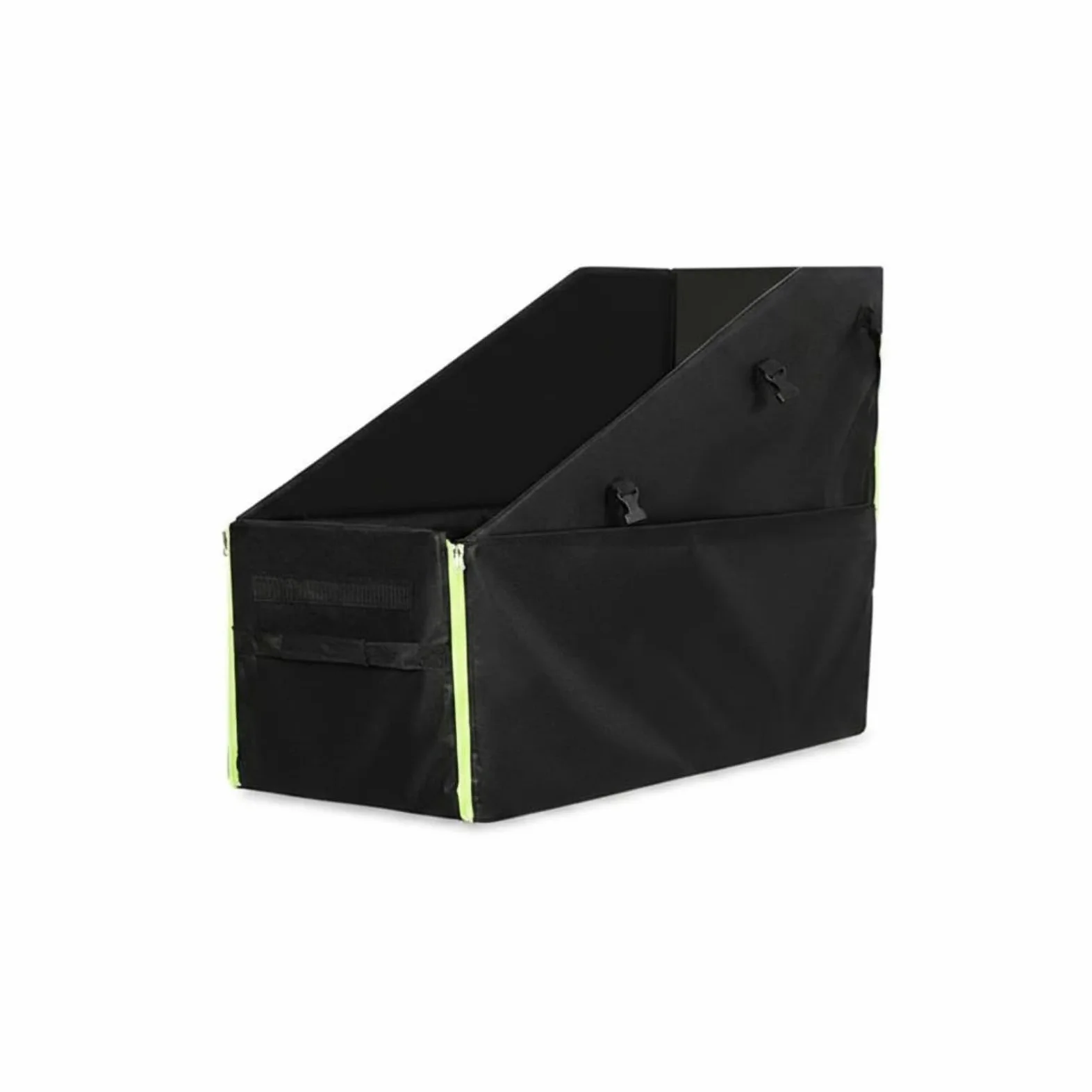 MERIGLARE Cesta de Almacenamiento para Maletero de Coche Plegable en Lona Oxford con Protección Lateral Reforzada y Práctica Apertura Adecuada para Llevar, Negro, Negro, Grande - Sin Ruedas