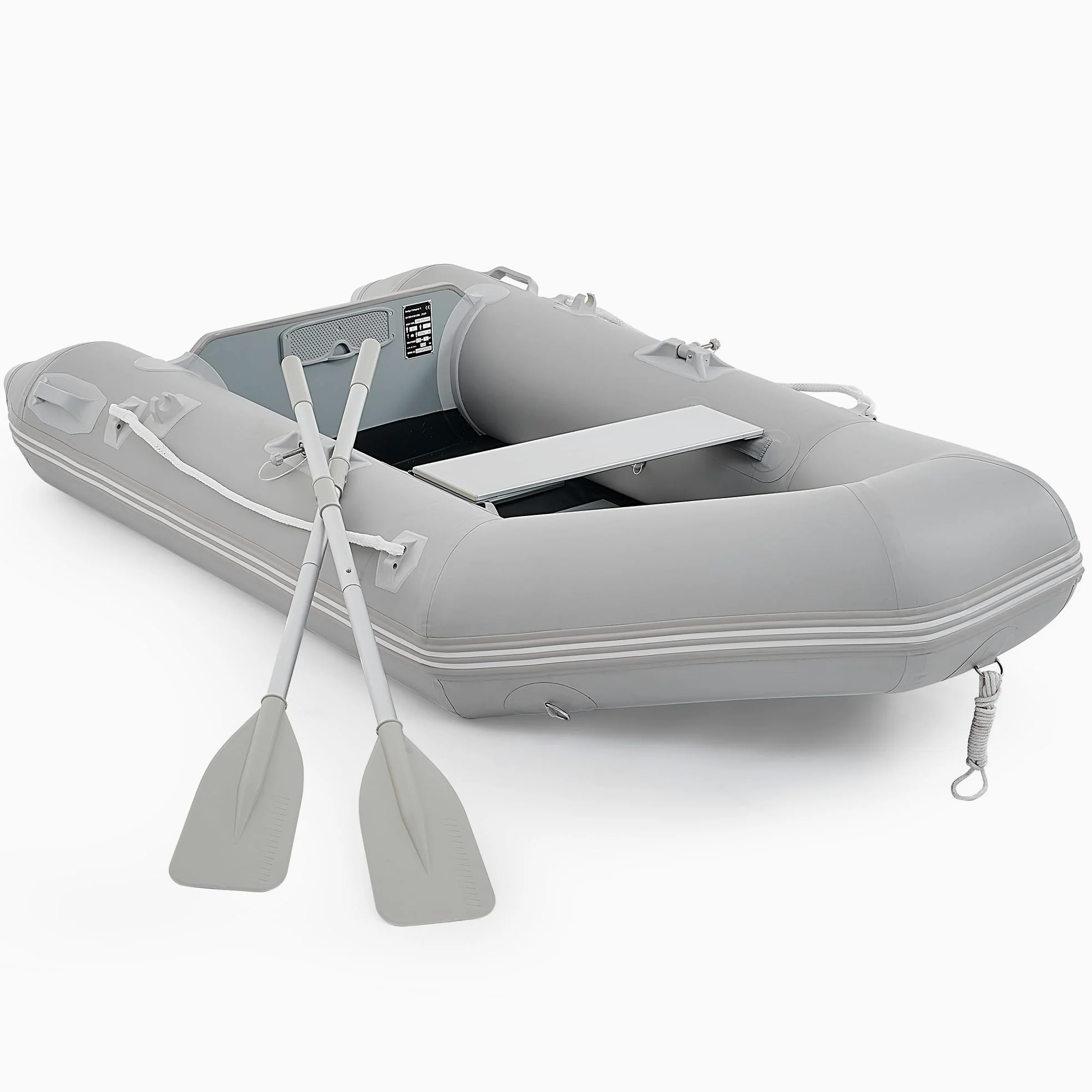 CO-Z Bote Inflable para Adultos Bote Inflable para 4 Personas, Capacidad de 450 kg, Base de aleación de Aluminio para Pesca náutica, Juego Compatible con Motor fueraborda