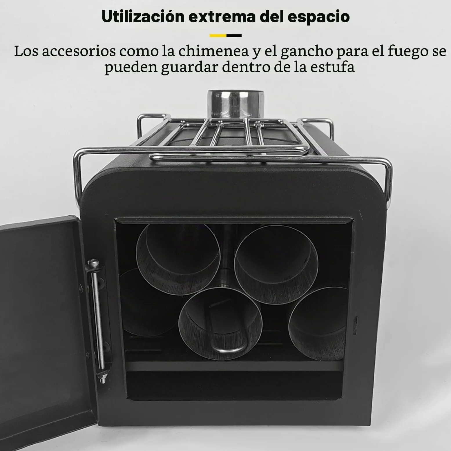 Estufa de Camping sin Humo, Estufa de Leña para Tienda de Campaña Estufa de Leña Portátil para Tiendas de Campaña, Camping, pesca y Senderismo Acampada