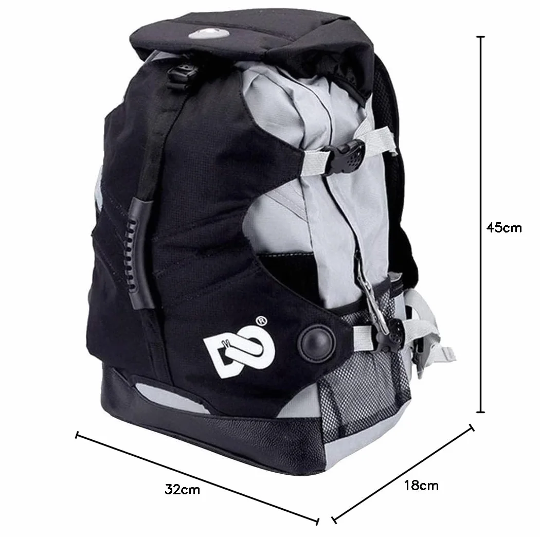 Prettyia Mochila de Hombro para Patines, Bolsa de Almacenamiento Deportivo - Negro
