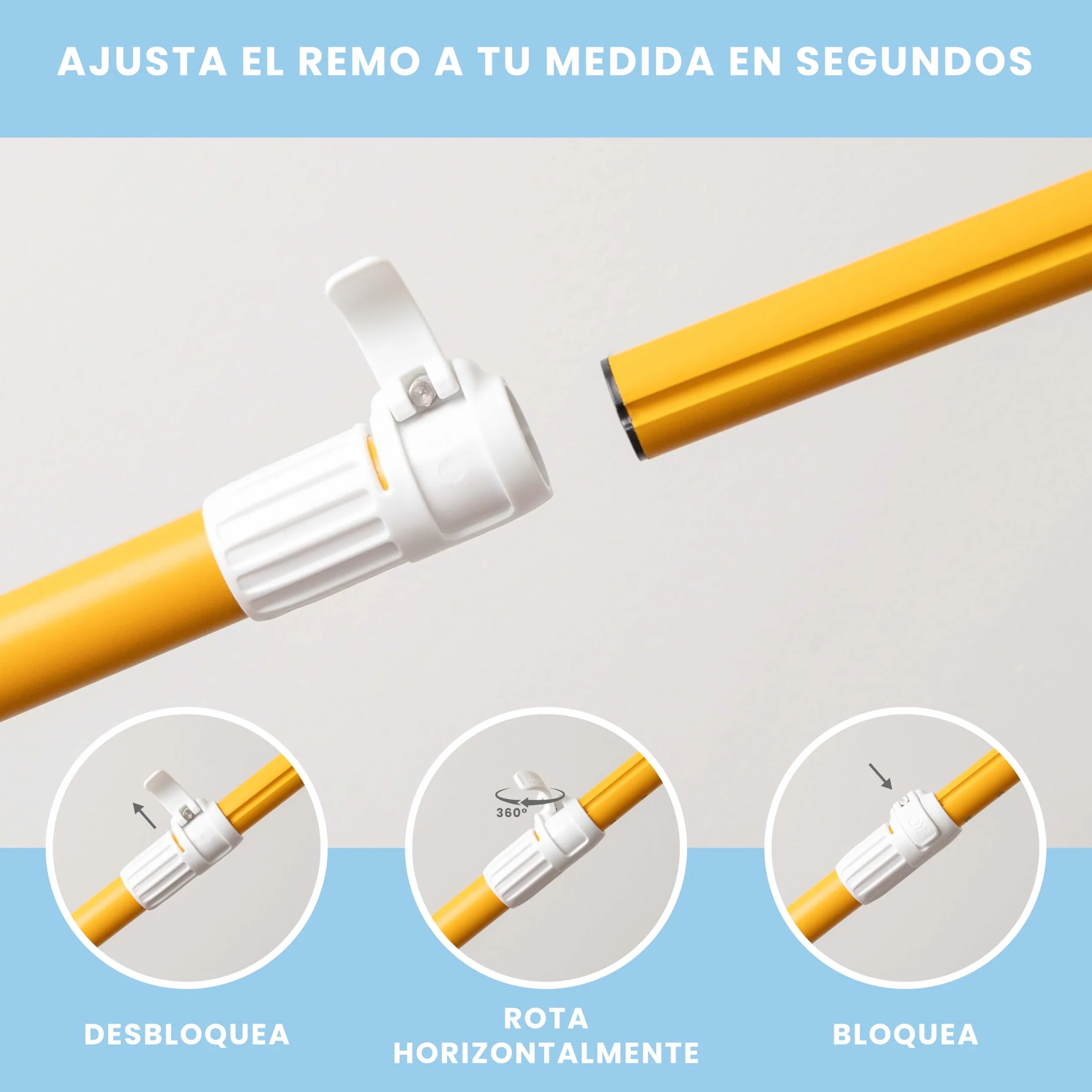 HUIIKE Remo Paddle Surf 2 en 1 de Aluminio Remo Doble Paddle Surf 4 Piezas Desmontable para Pádel Sup Board Hinchable | Pala Ajustable de Fácil Transporte para Kayak y Padel, Set Accesorios Sup
