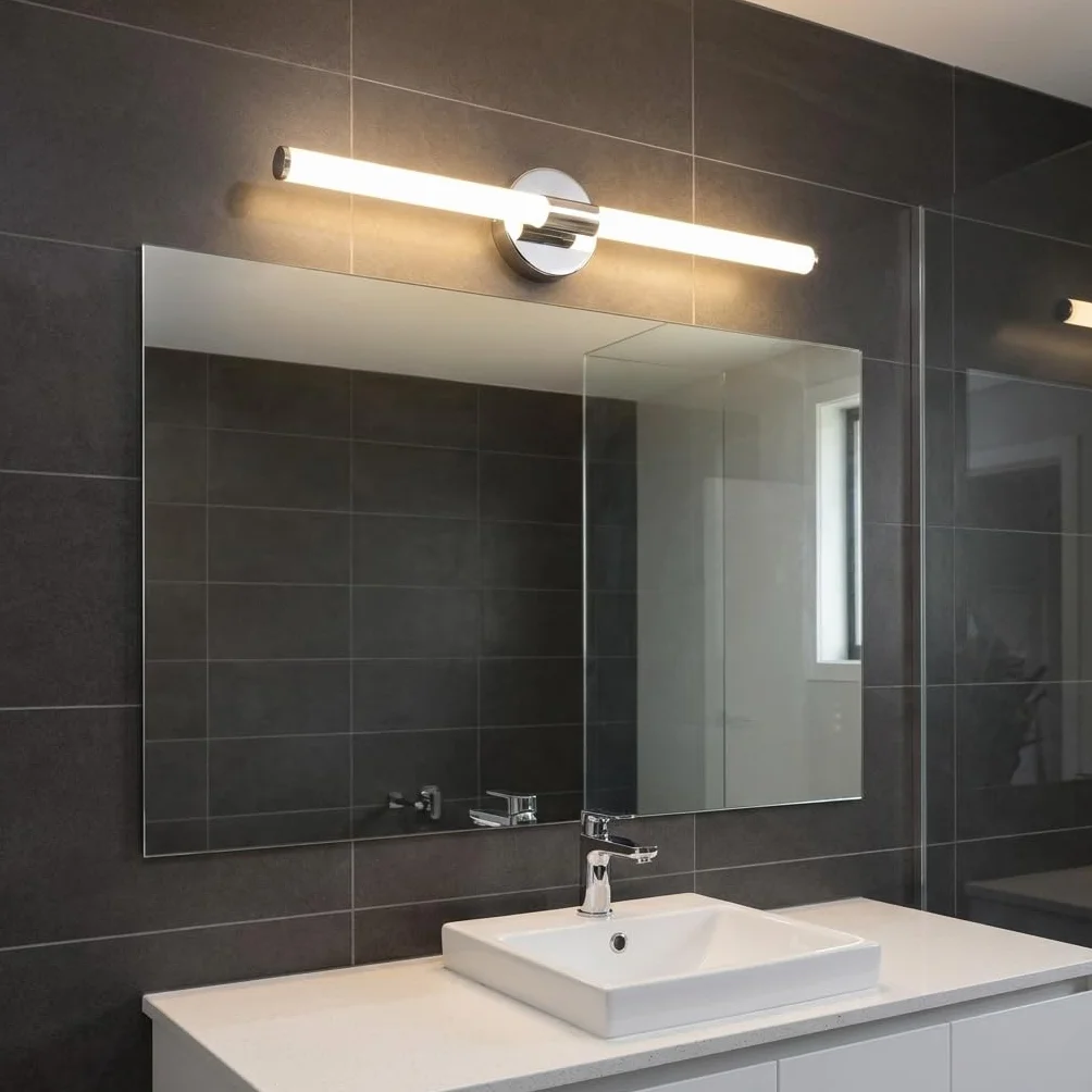 Aplique LED BARCELONA Tubular 60cm 8W 720lm Cromo IP44 4000K Baño