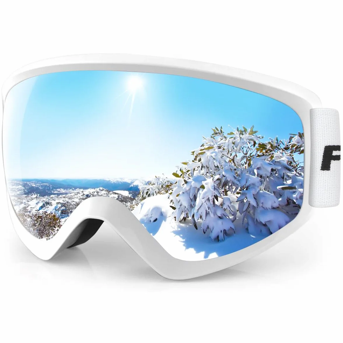 Findway Gafas Esqui Niño 5-16 Años Mascara OTG Ajustable Anti-Niebla Proteccion UV Compatible Casco Esquiar Snowboard