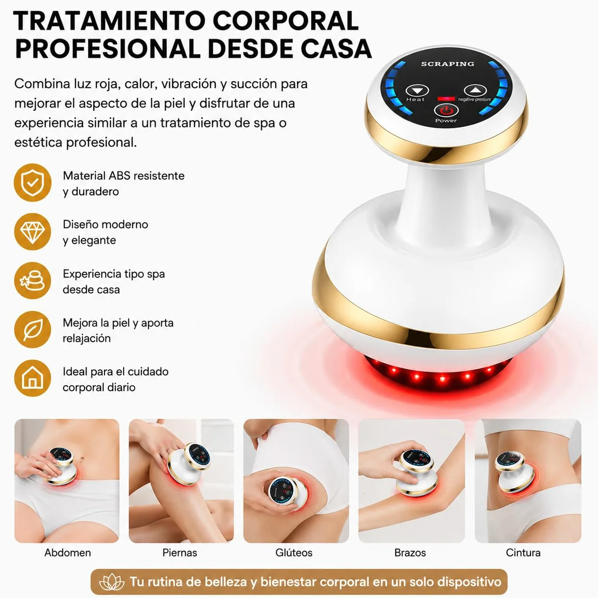 JABO Masajeador Anticelulitico Profesional Reafirmante Corporal Vacumterapia