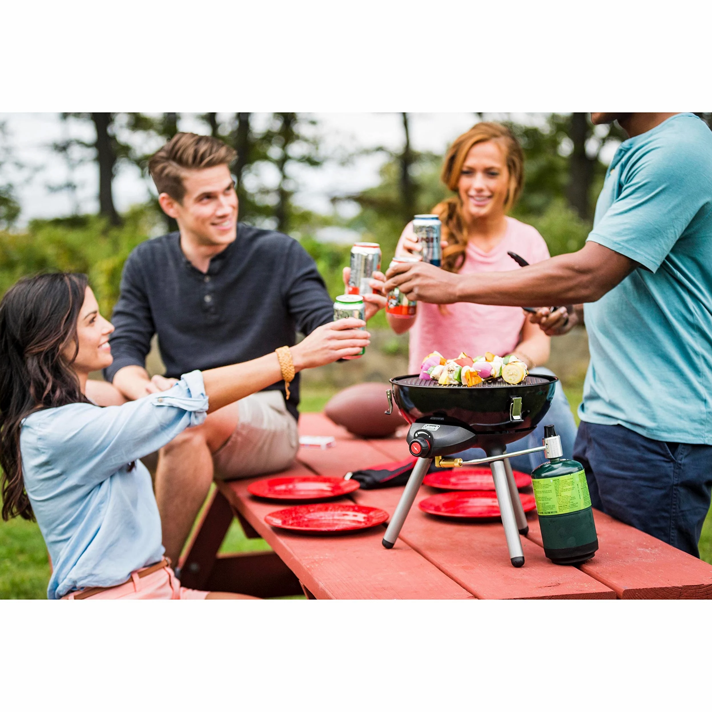 Coleman Speckled Enamelware Dining Kit (Red) [Sports] (japan import)