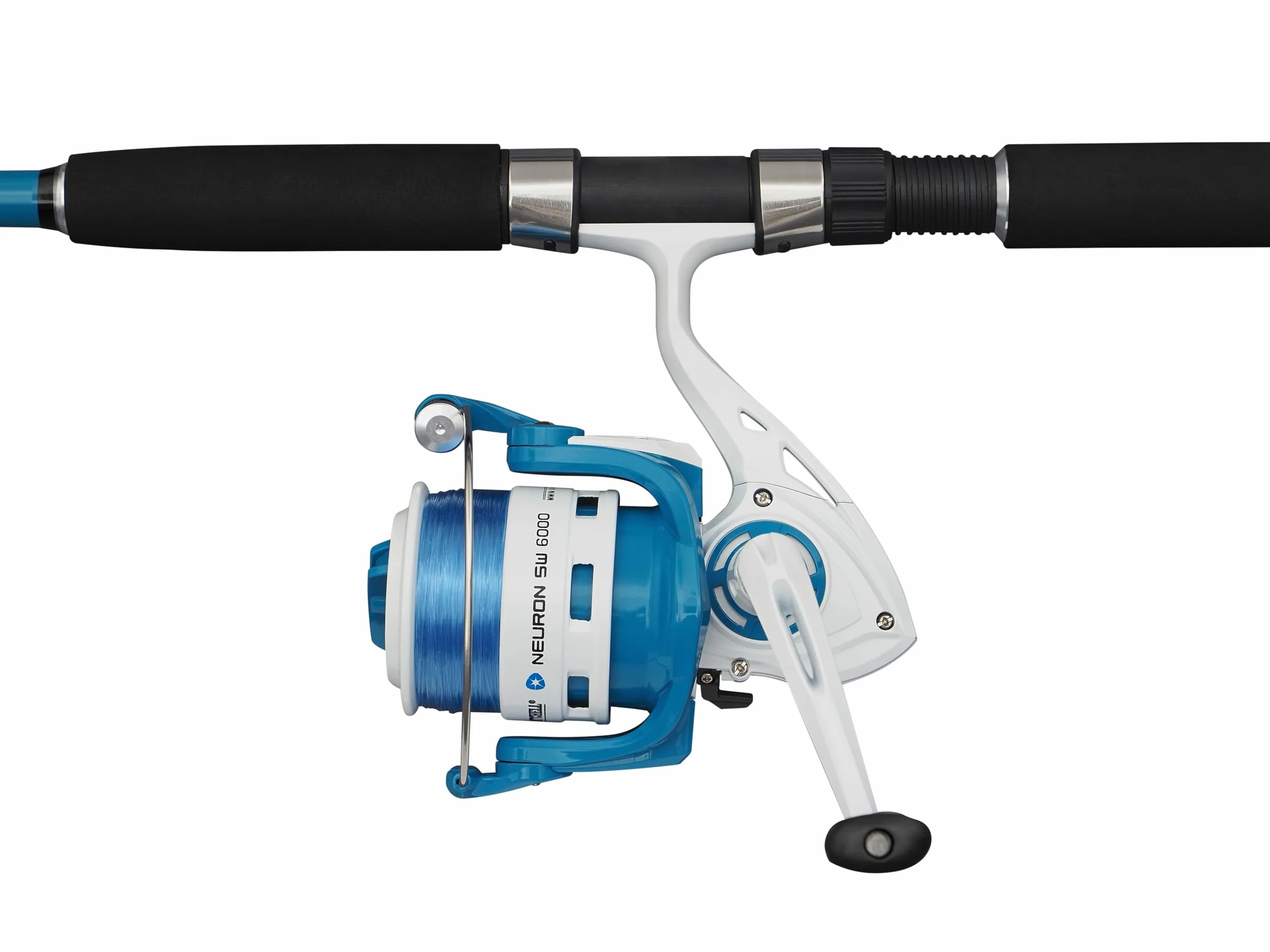 Mitchell Neuron SW II Combinación de caña y Carrete | Set de Pesca en Barco para Agua Salada | Carrete con 1+1 roientos | Preenrollado y Listo para Pescar | Múltiples Opciones
