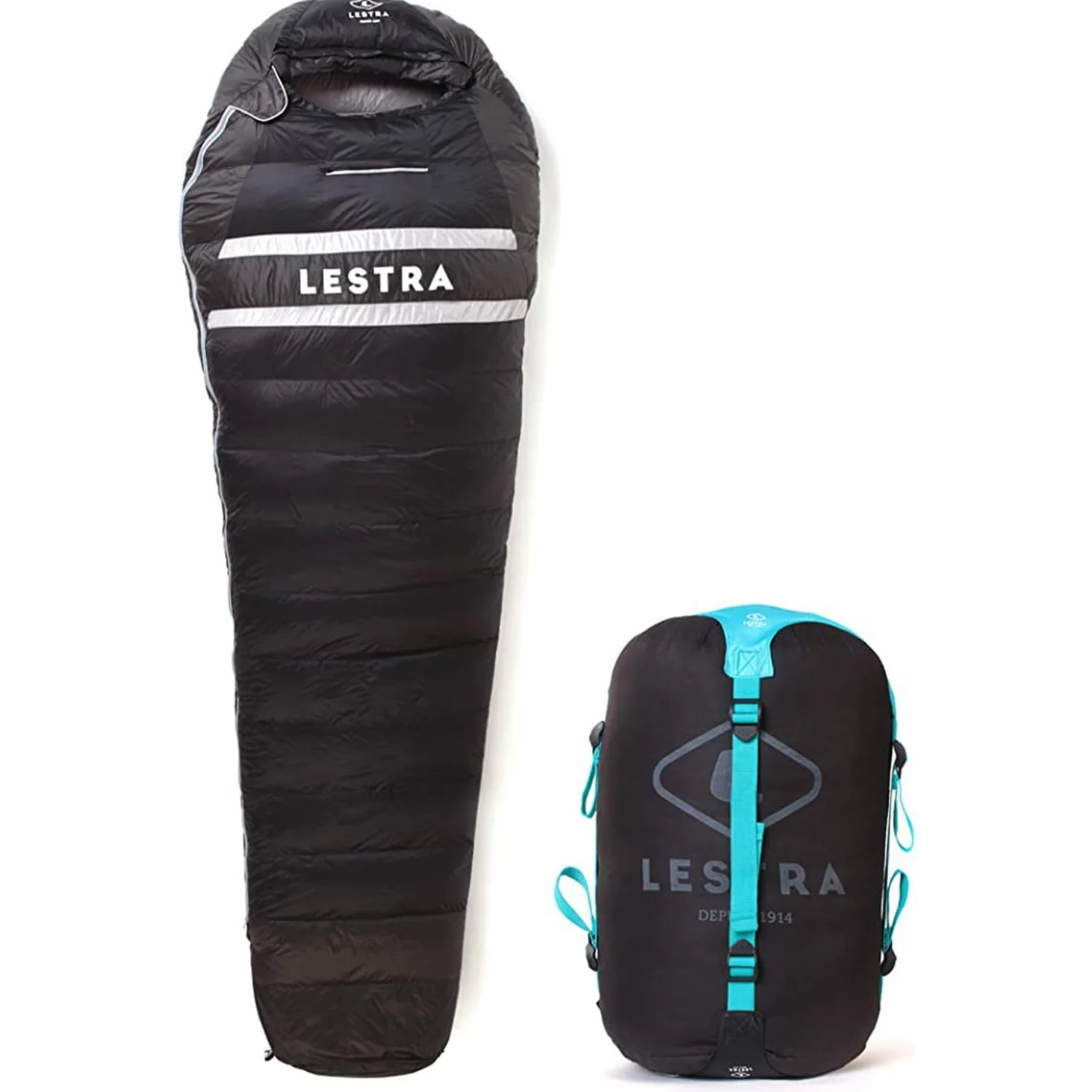 Lestra Sport - Alaska Original - Saco de Dormir Frío Extremo - T° Límite Confort -14 °C - Plumón de Pato - Adulto - 220 x 80 cm - 1,4 kg