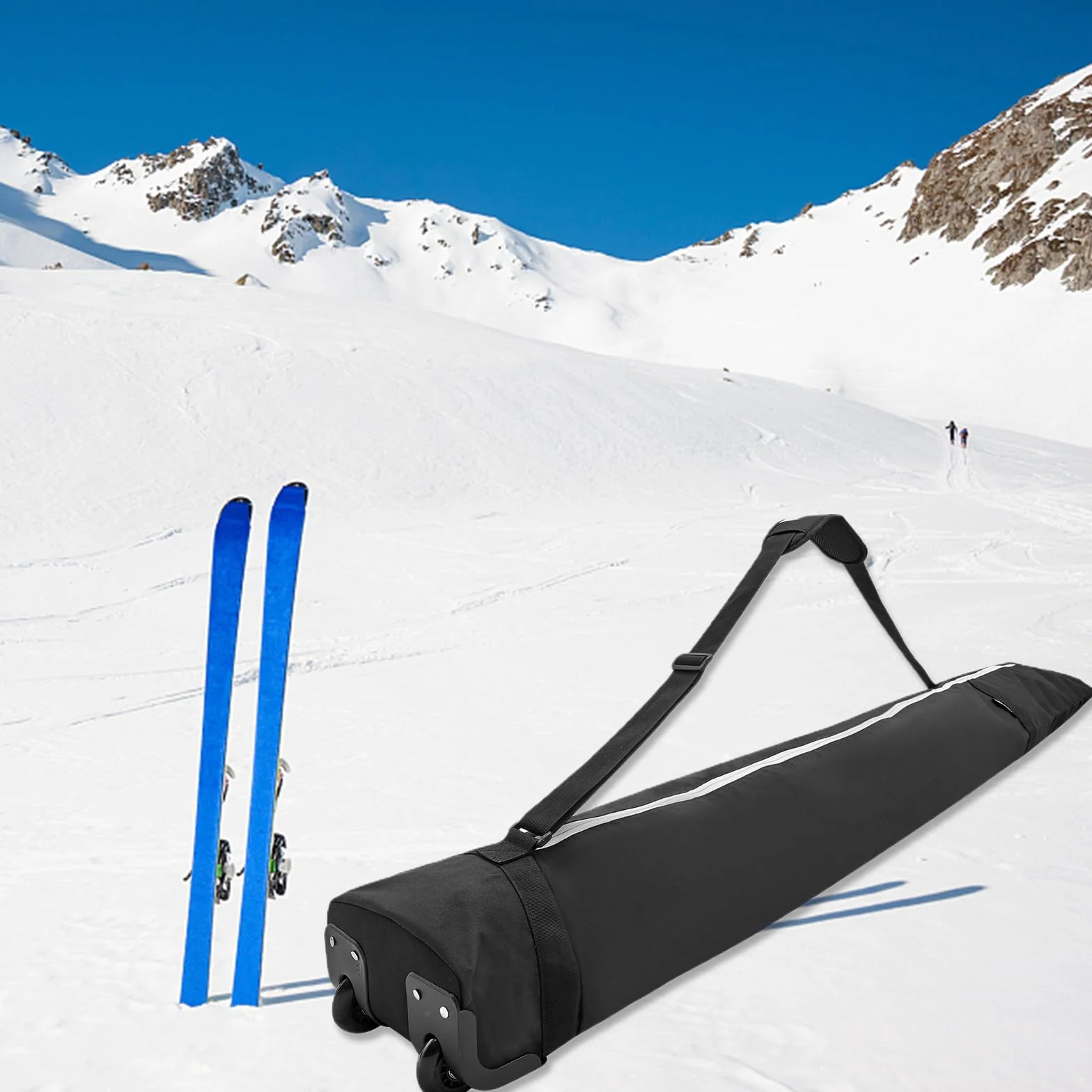 Lixada Bolsa de Snowboard con Ruedas Bolsa de Almacenamiento de Equipo de esquí Impermeable
