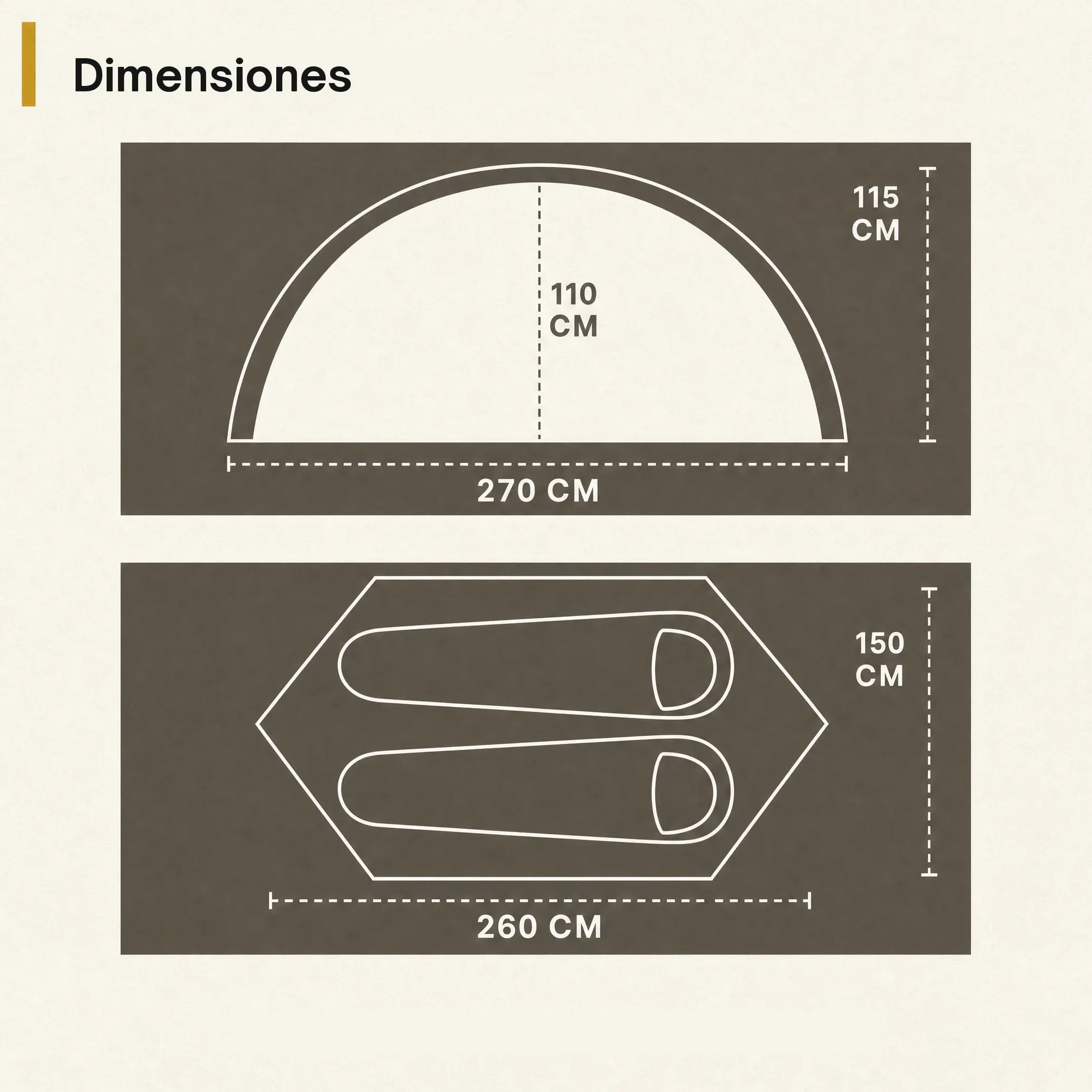 Trinordic Tienda Ligera 1-2 Personas – Tunnel Arco Único, 1,7 kg Peso Mínimo, 3000 mm Columna de Agua, Verde Oliva