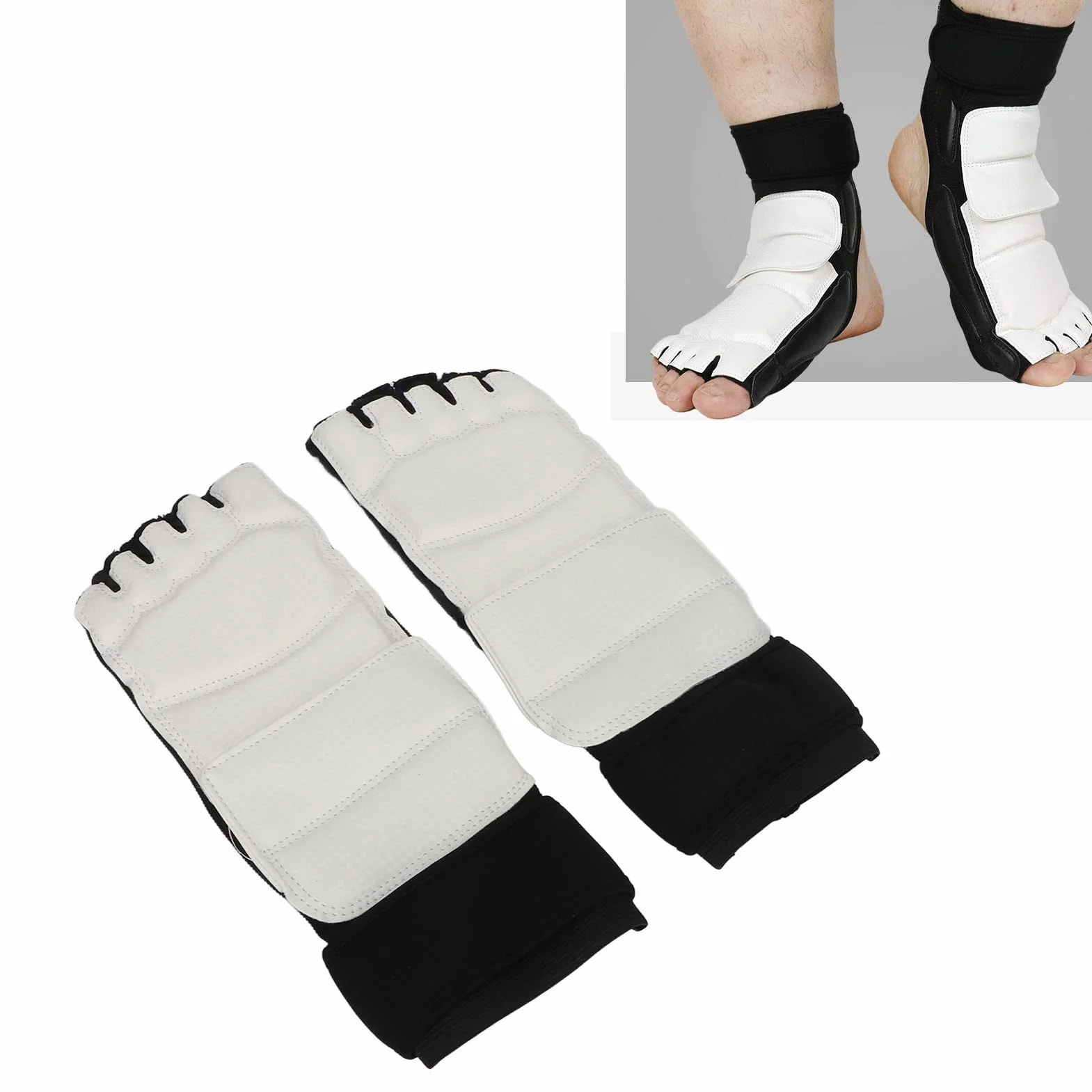 Fabater Protector de Pie de Taekwondo, Entrenamiento Boxeo Artes Marciales Boxeo Saco de Boxeo Sparring Muay Thai Kung Fu Protector de Pies, Foot Gear Support para Hombres, Mujeres y Niños