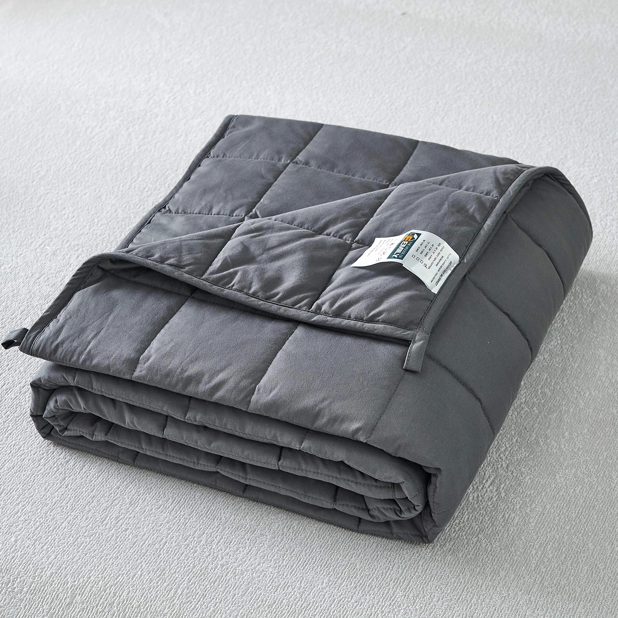 Manta pesada para adultos adolescentes 213 cm x 213 cm 13 kg gris