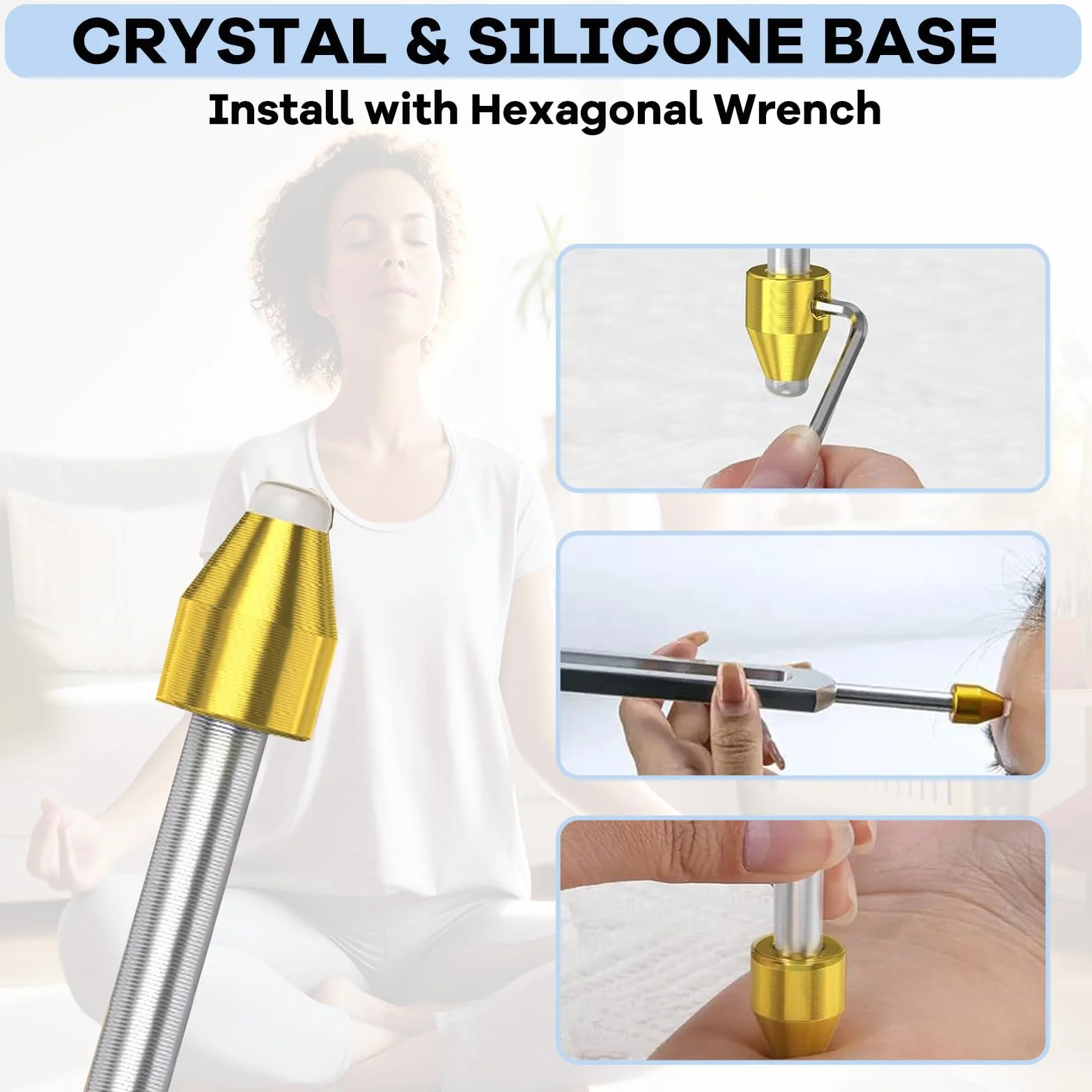 Diapasones Terapeuticos 4 Piezas 128 Hz 256 Hz 512 Hz 1024 Hz Set para Terapia de Sonido Yoga