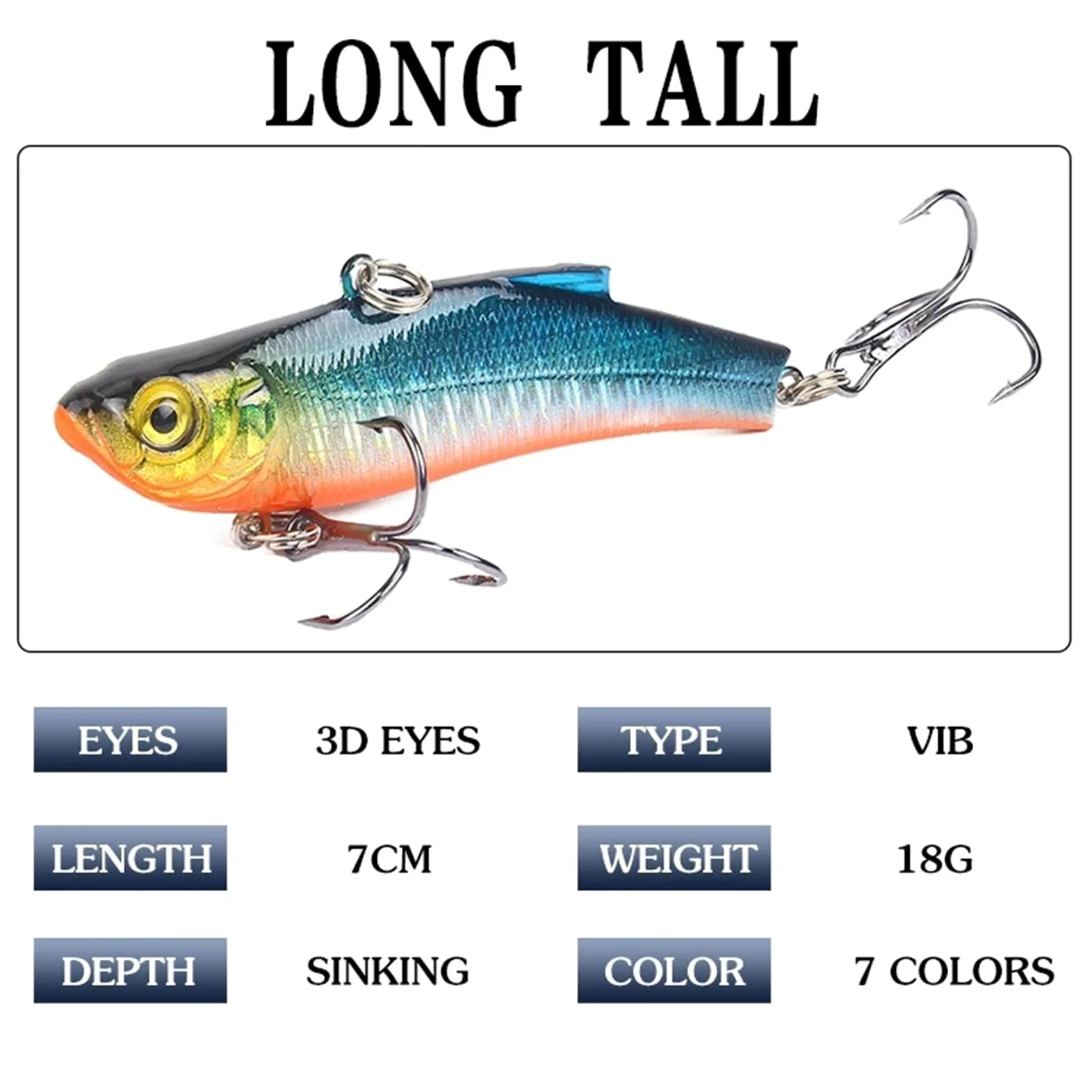 Señuelos de Pesca Blandos, Señuelos de Pesca 10 PCS Señuelo de Pesca Cebo Duro Buceo Cebo Giratorio Aparejos de Pesca de mar de Invierno 7 cm / 18 g for Agua Dulce, Equipo de Pesca Simple