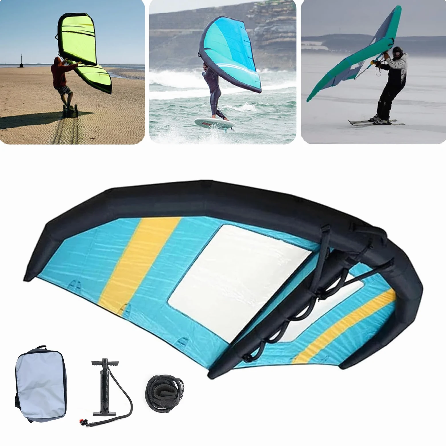 Wind Wingfoil Y Tabla Hydrofoil con Tabla Hydrofoil Inflable, Wind Wing Foil Y Hydrofoil Inflable Windfoil Hydrofoil para Deportes Acuáticos Al Aire Libre,D